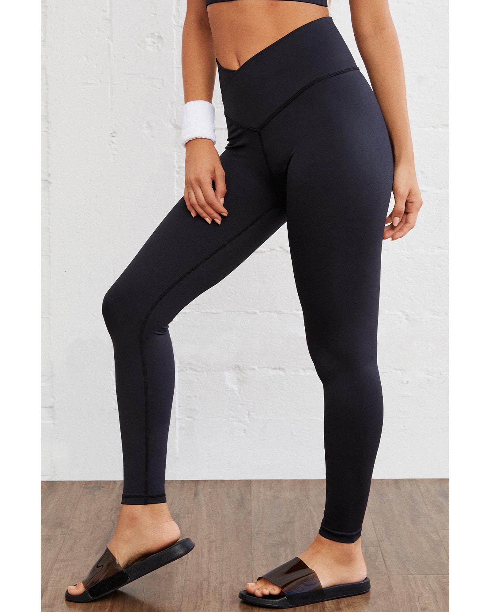 Azura Exchange Black Arched Waist Seamless Active Leggings - XL 5