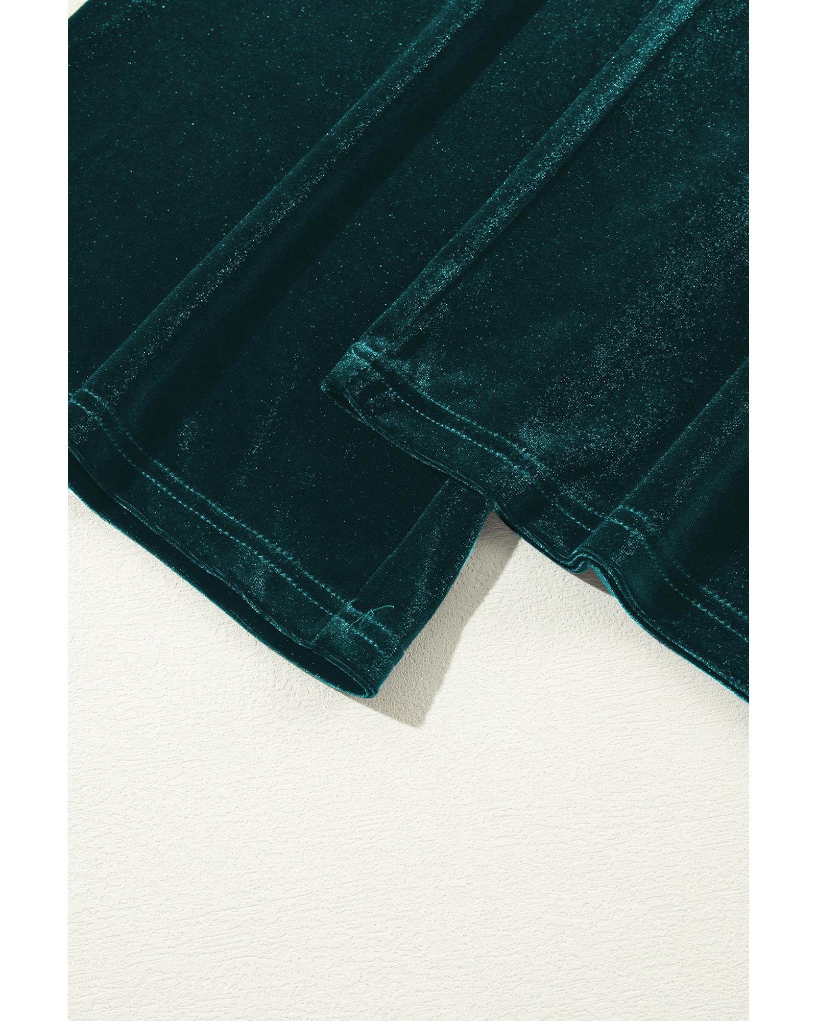 Evergreen Solid Drawstring Waist Wide Leg Pants - 2XL 8
