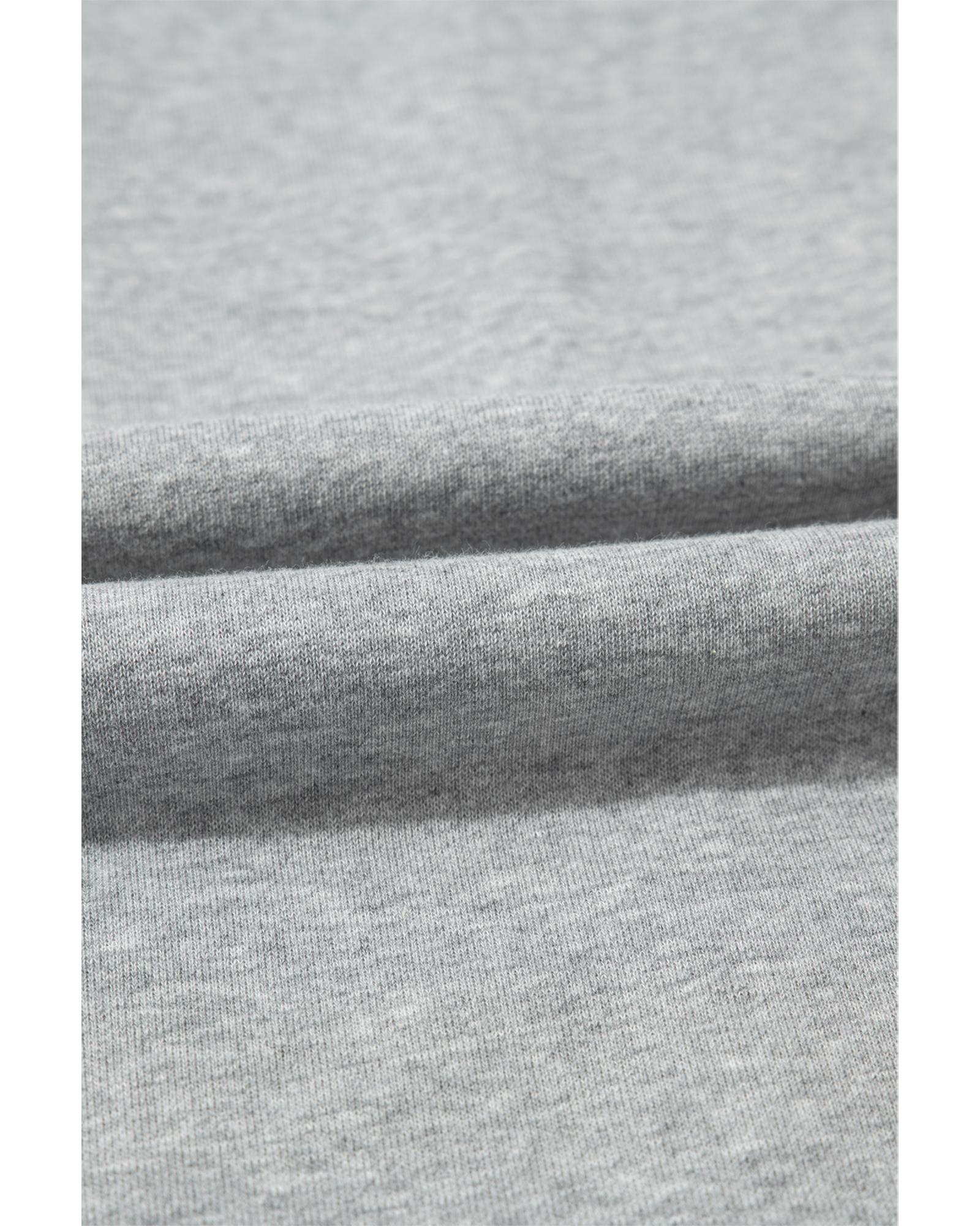 Gray Seamed Drawstring High Waist Wide Leg Sweatpants - 2XL 7