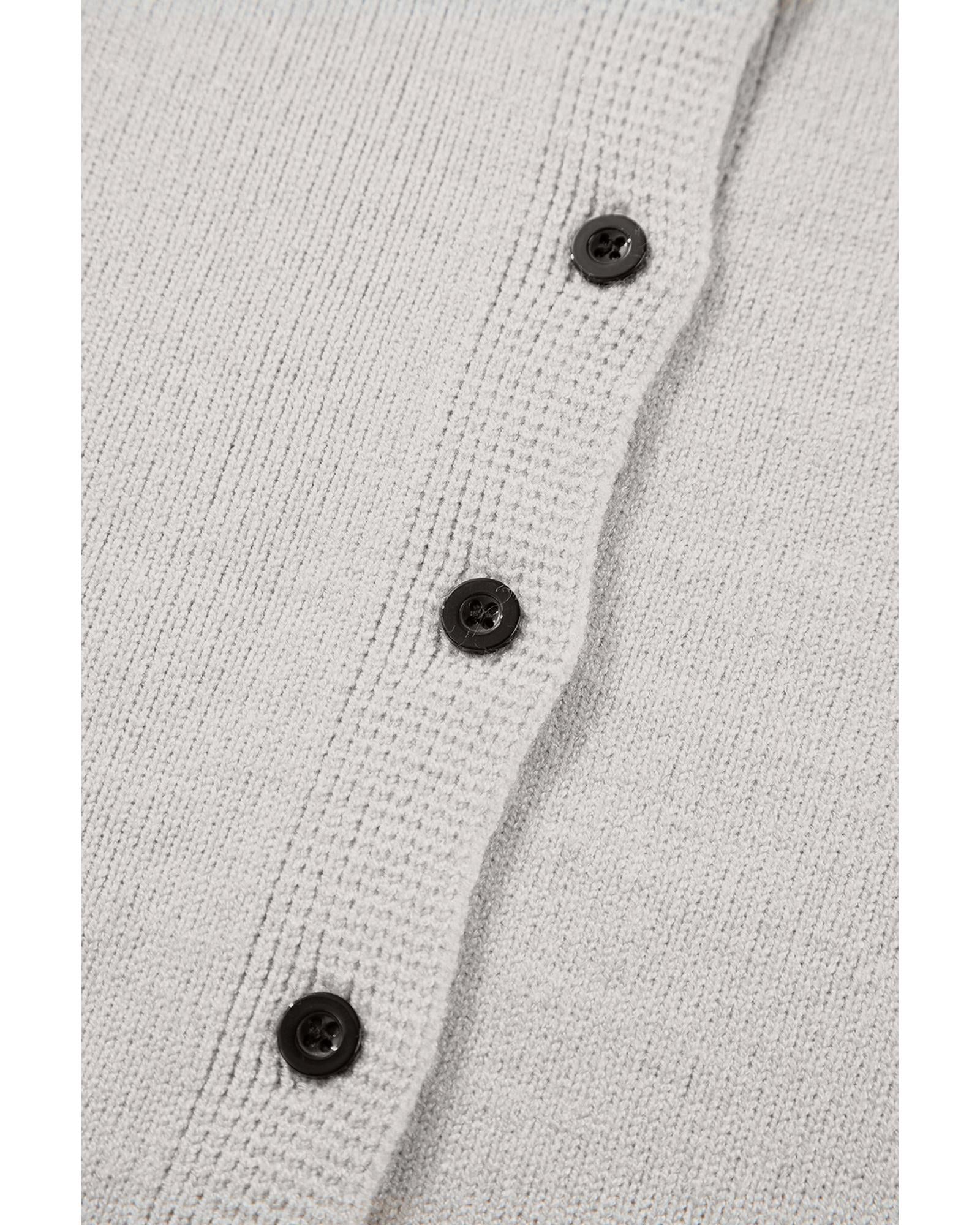 Jet Stream Button Up O Neck Sweater Vest - S 7