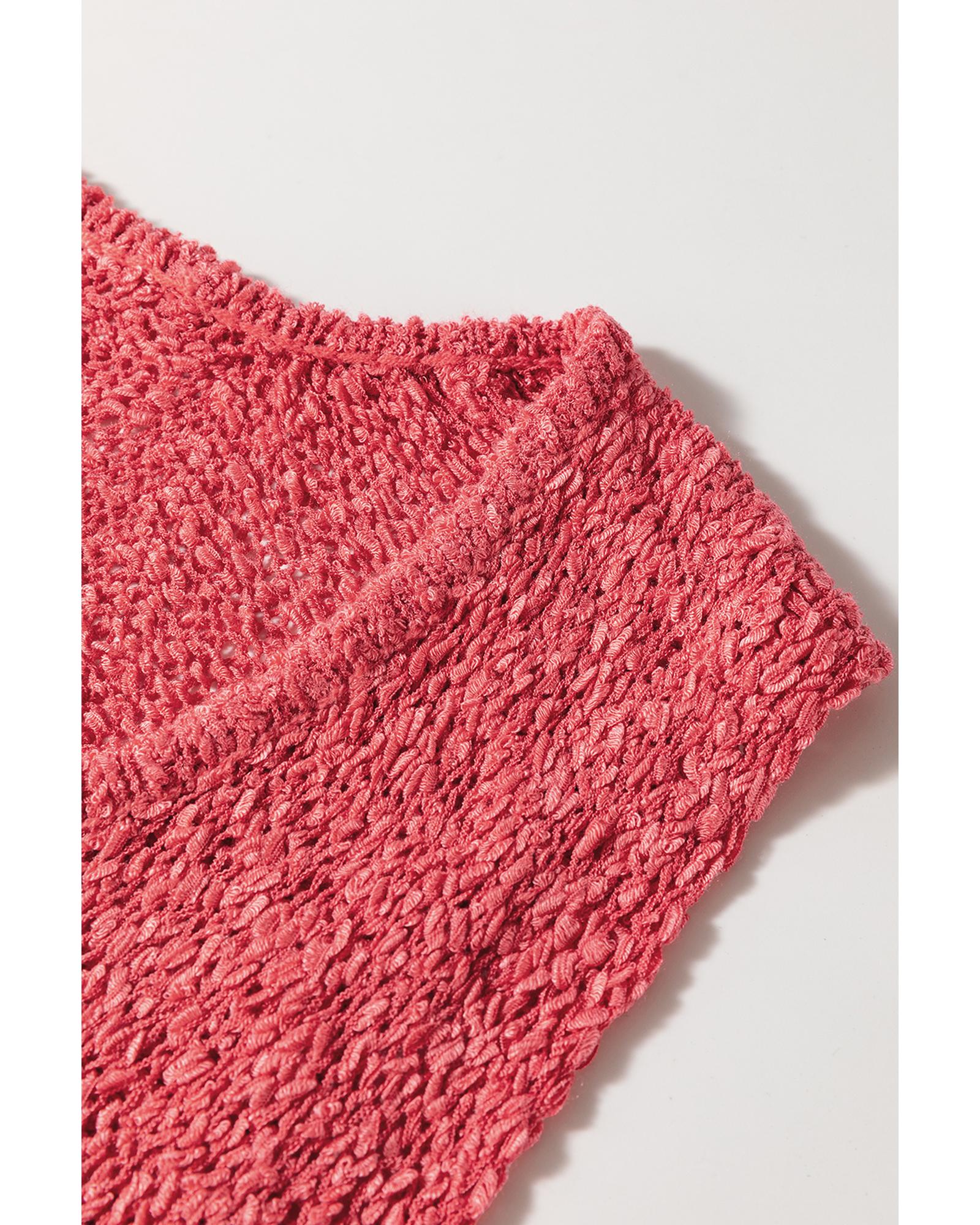 Flamingo Textured Knit U Neck Slim Fit Sweater Vest - XL 7