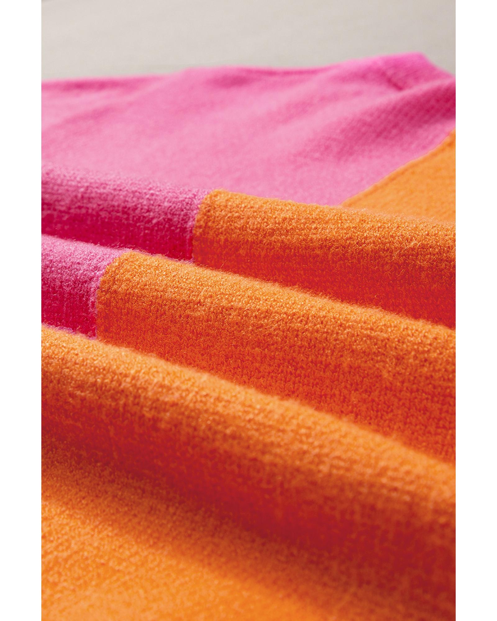 Flamingo 2-tone Color Block Knit Cap Sleeve Sweater Top - M 5