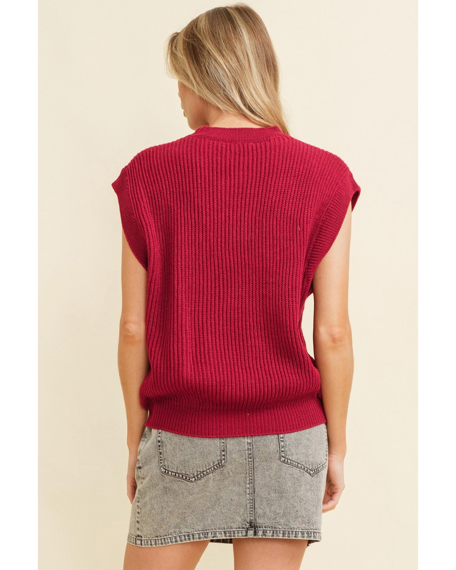 Racing Red Game Day Rugby Football Season Sweater Vest - XL 6