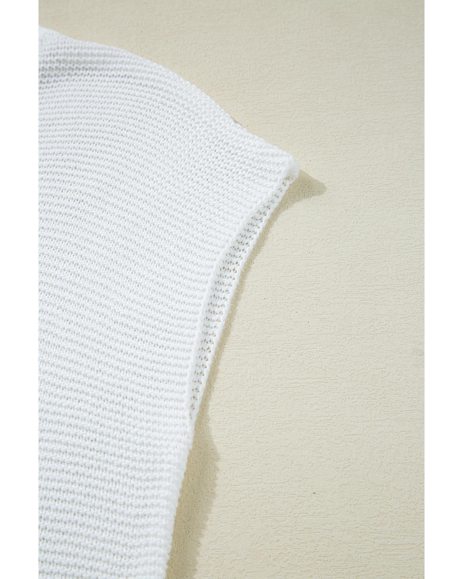 Jet Stream Solid Color Sweater Tee with Side Slits - XL 3