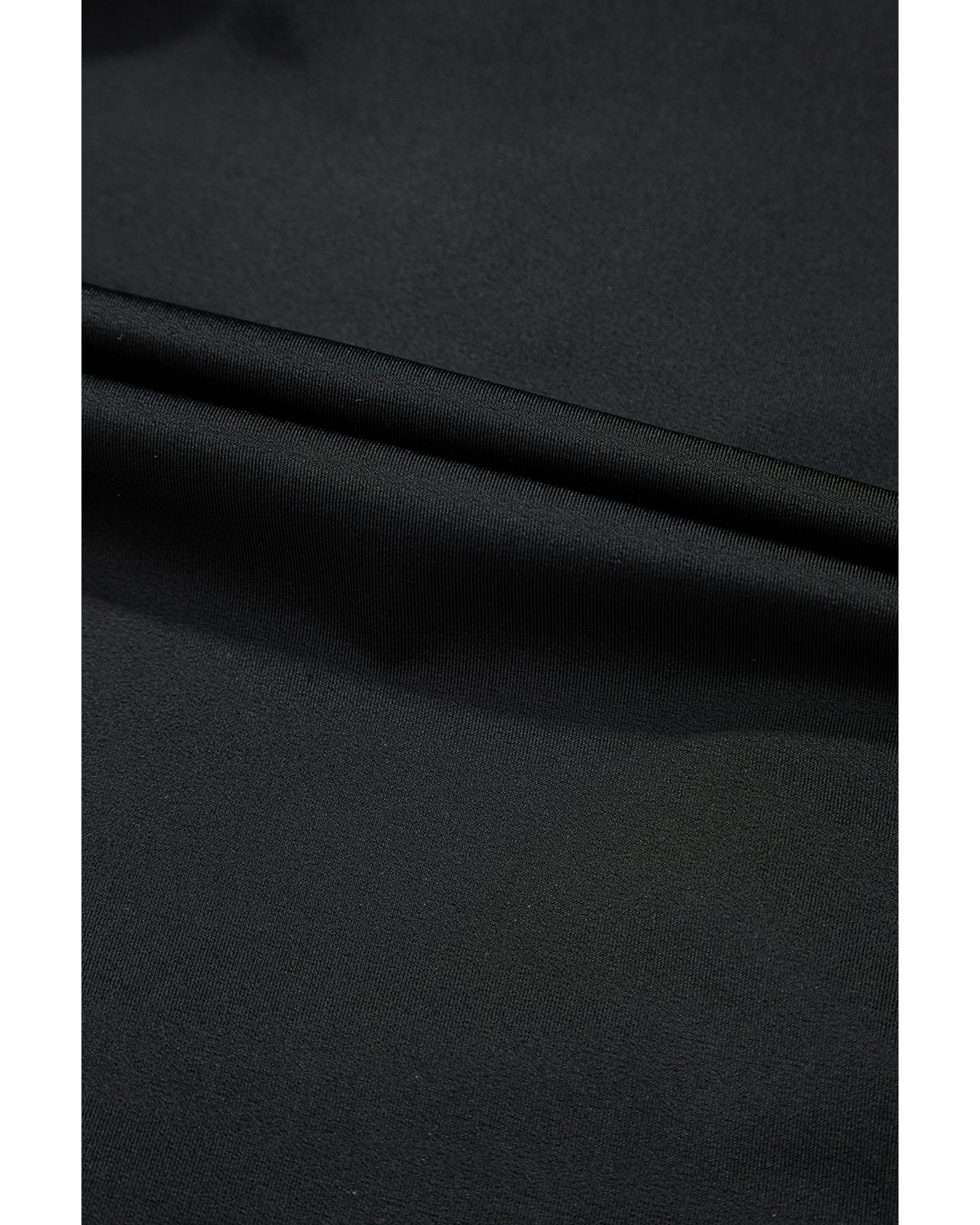 Black Scalloped Trim Beach Shorts - S 7