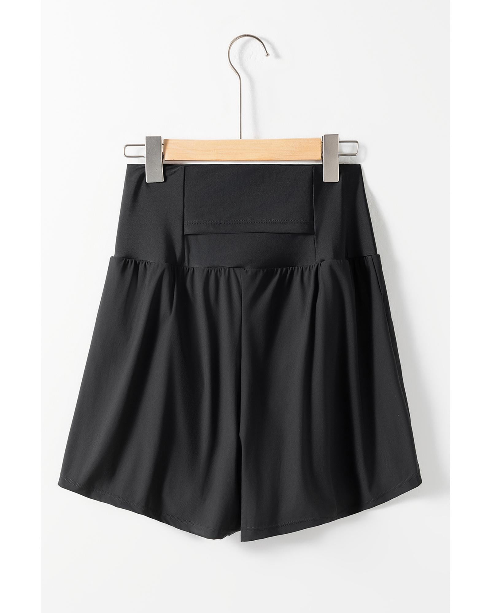 Black Pocketed Wide Waistband Swim Shorts - L 4