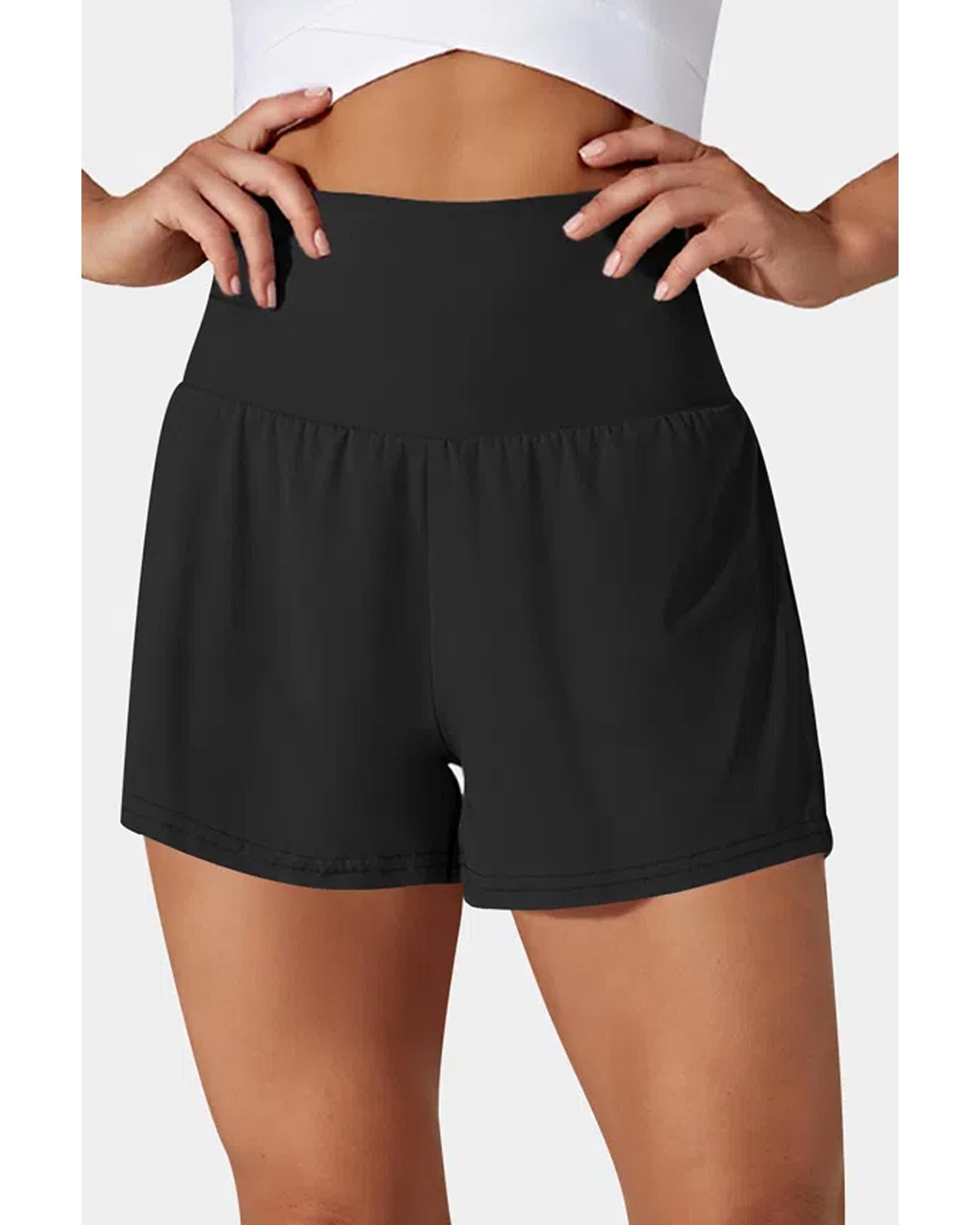 Black Pocketed Wide Waistband Swim Shorts - M 3