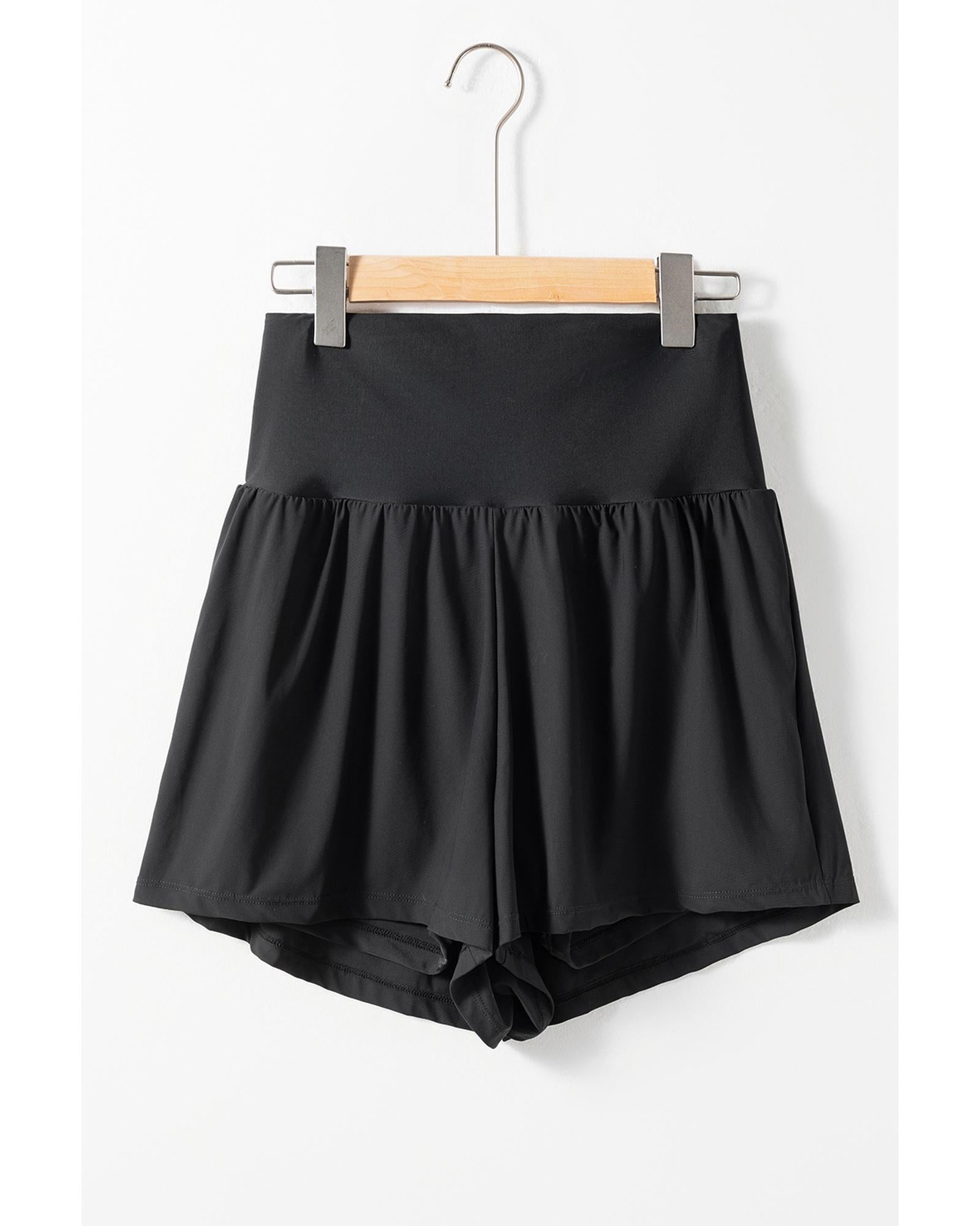 Black Pocketed Wide Waistband Swim Shorts - M 6