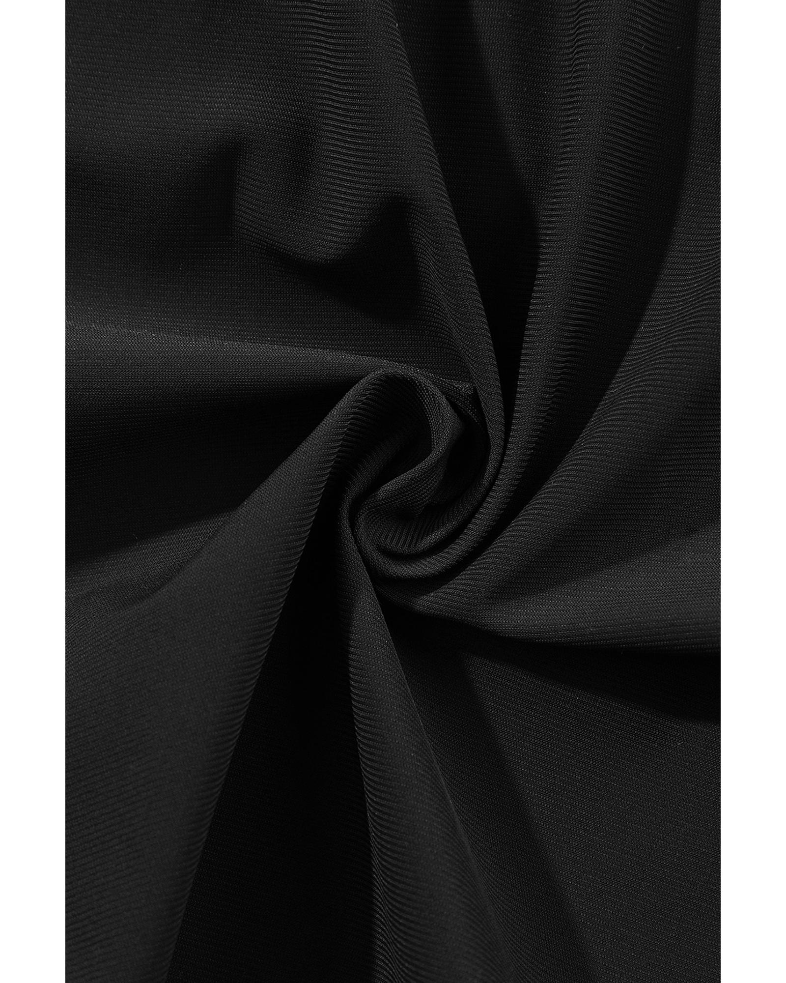Black Pocketed Wide Waistband Swim Shorts - S 6