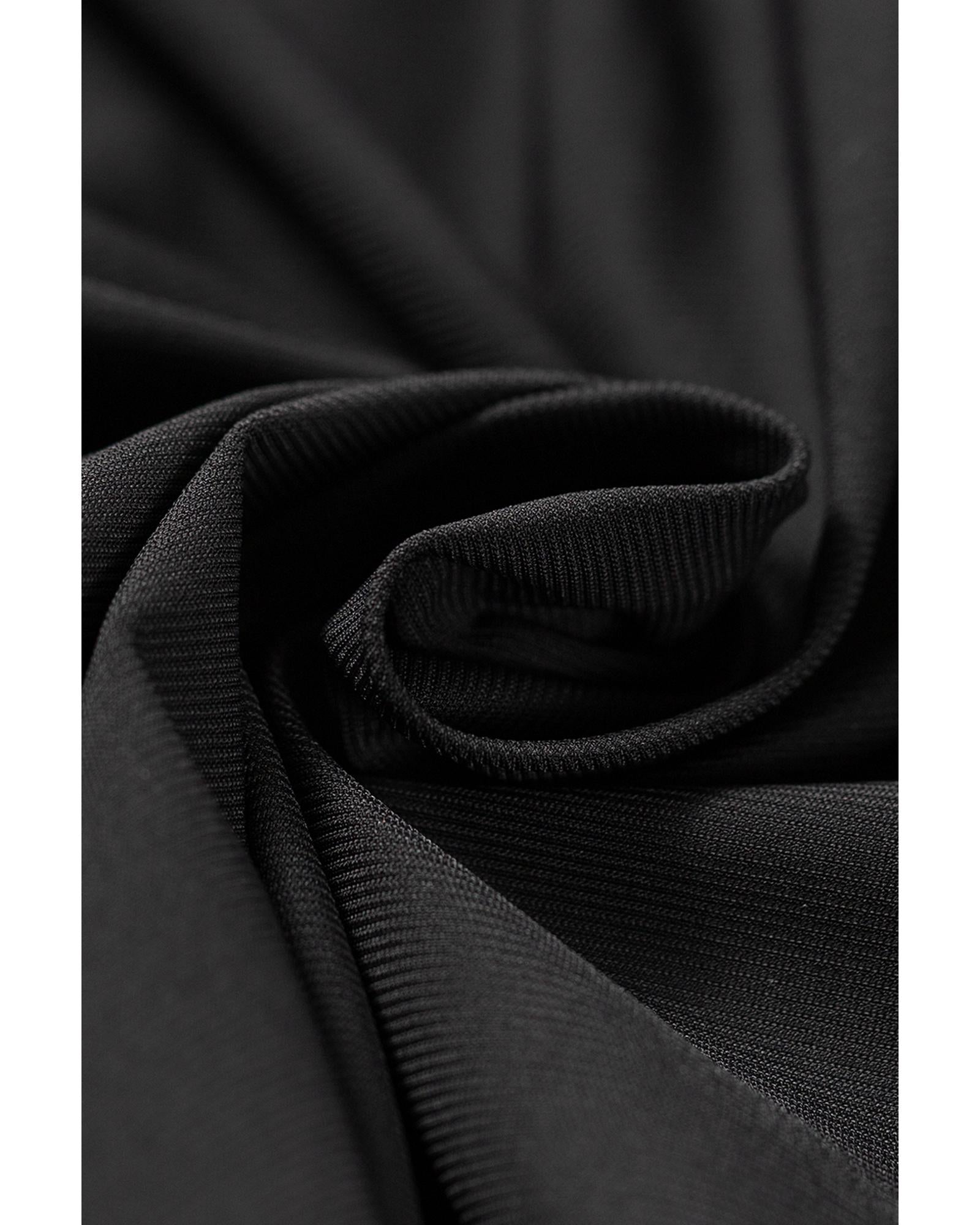 Black Pocketed Wide Waistband Swim Shorts - XL 8