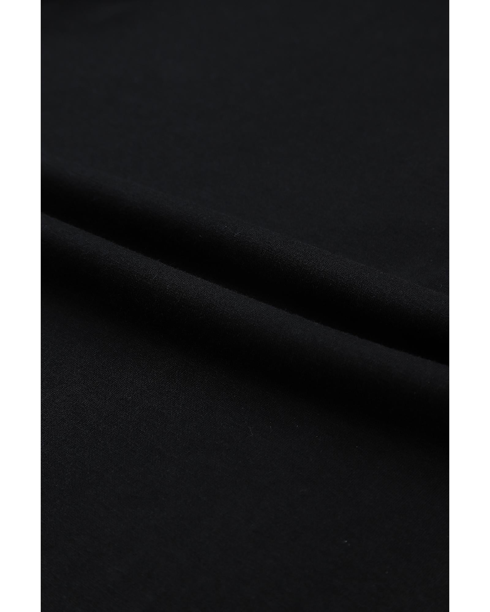 Black Button Up High Waist Long Sleeve Dress - M 4