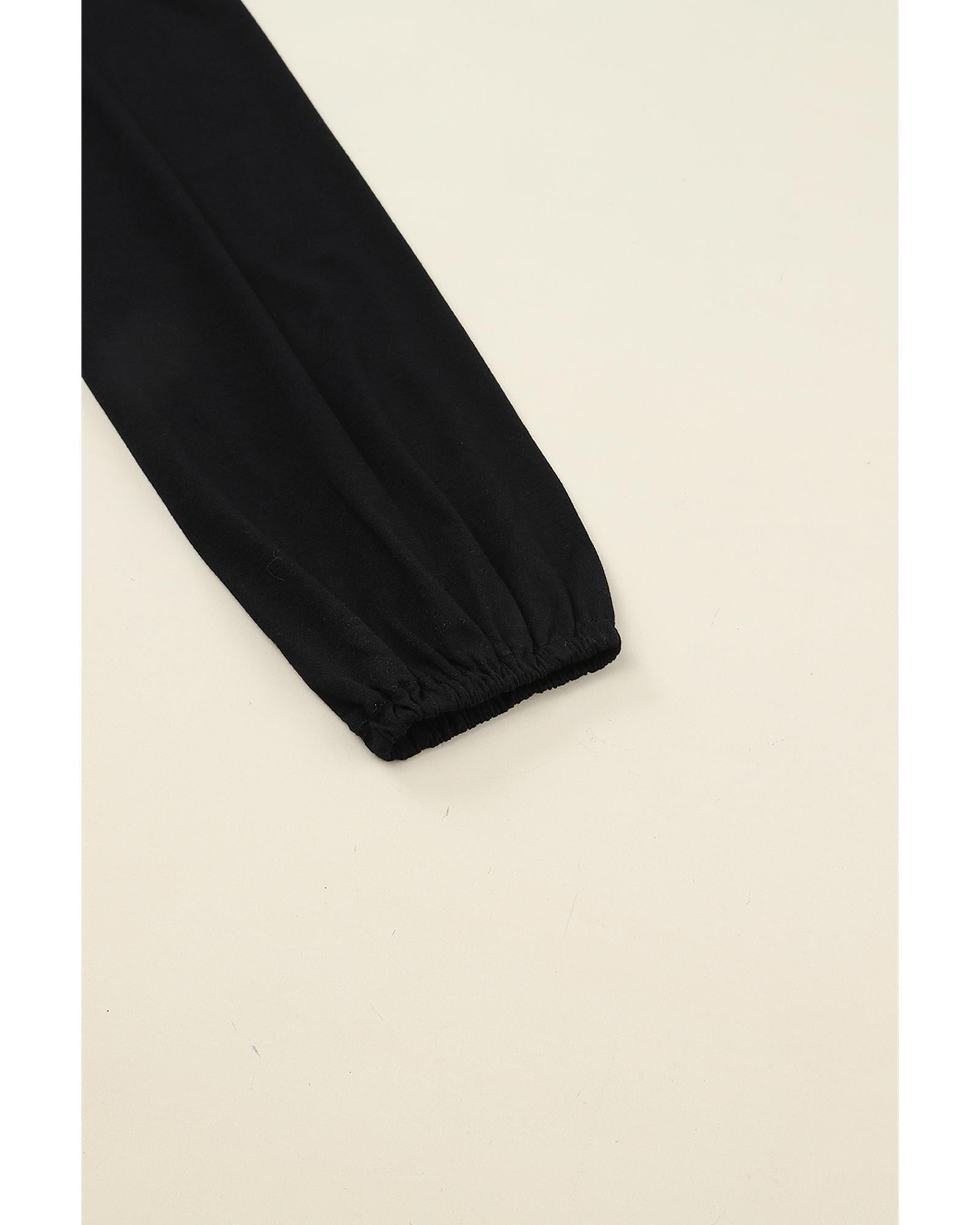Black Button Up High Waist Long Sleeve Dress - M 7