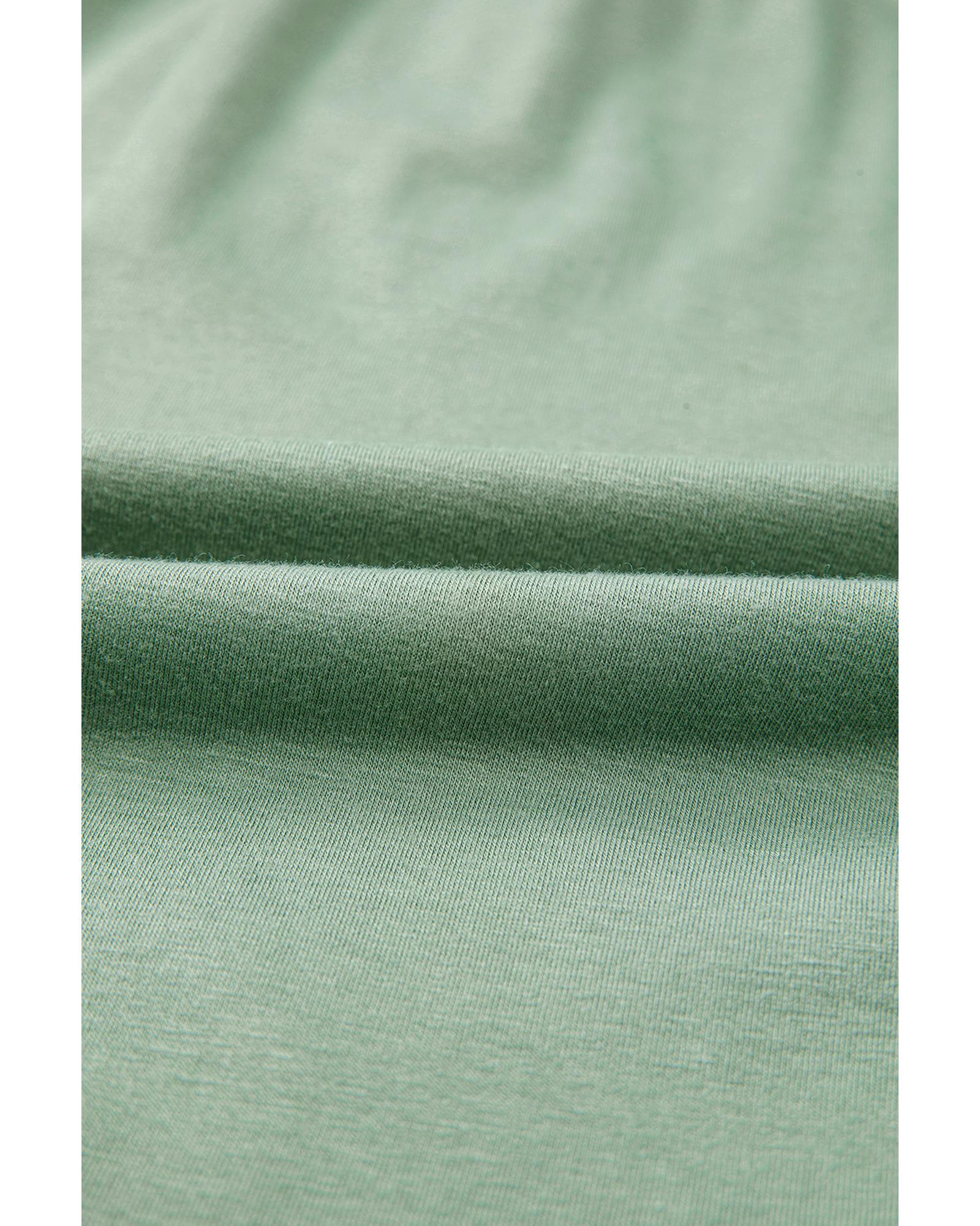 Grass Green Textured V Neck Flutter Sleeve Ruffled Maxi Dress - S 6