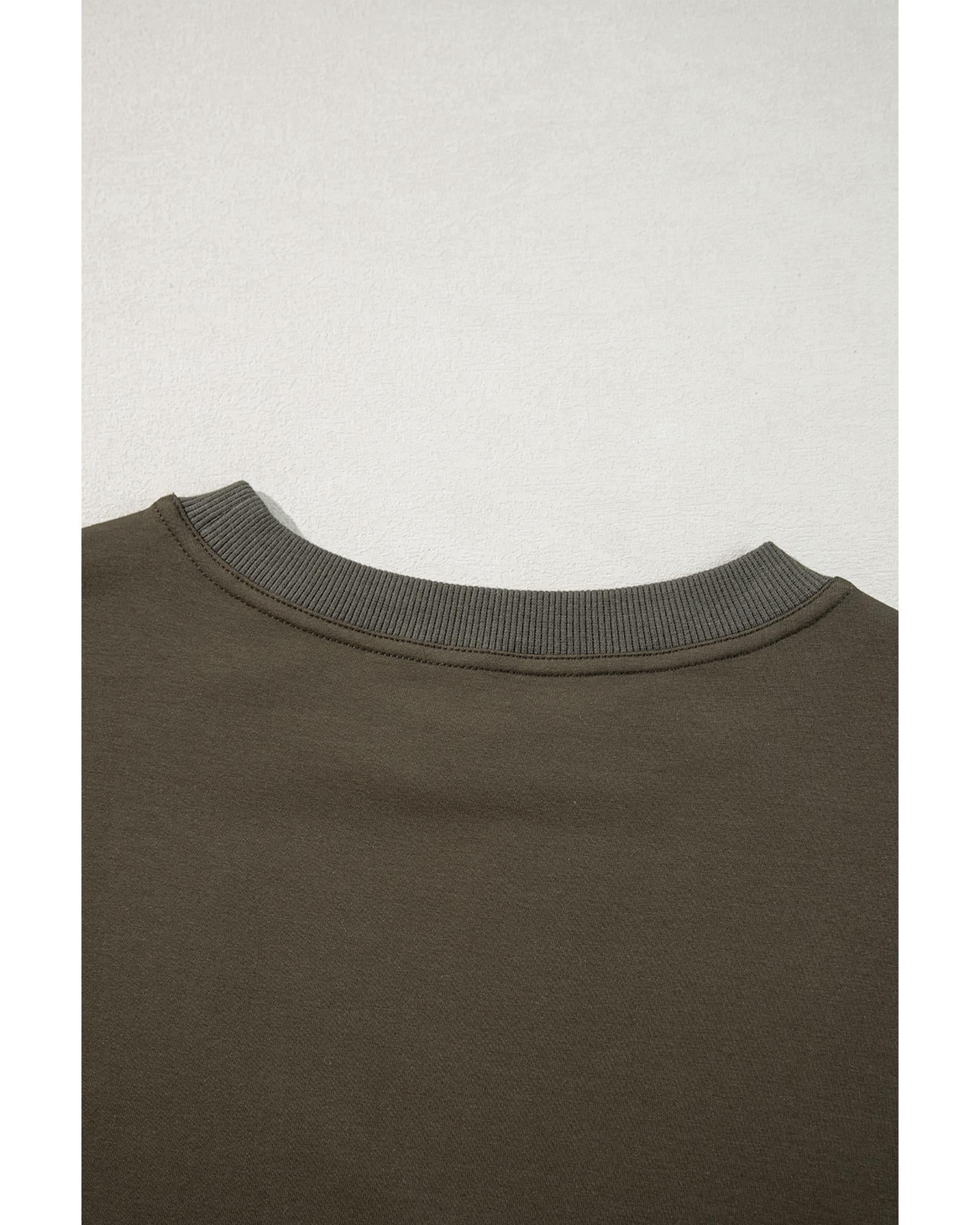 Jungle Green Sweatshirt Poplin Mini Dress - M 5
