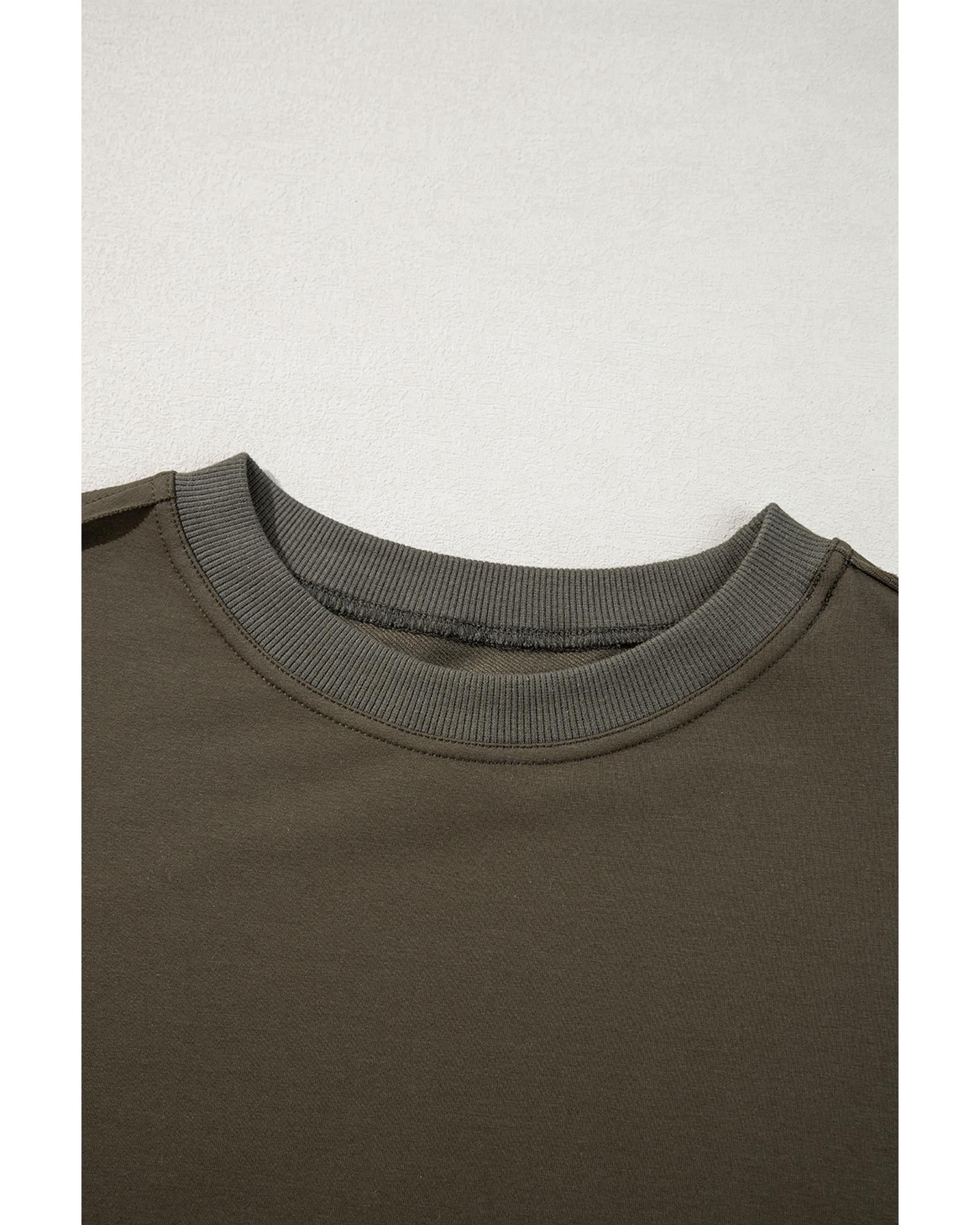 Jungle Green Sweatshirt Poplin Mini Dress - M 6