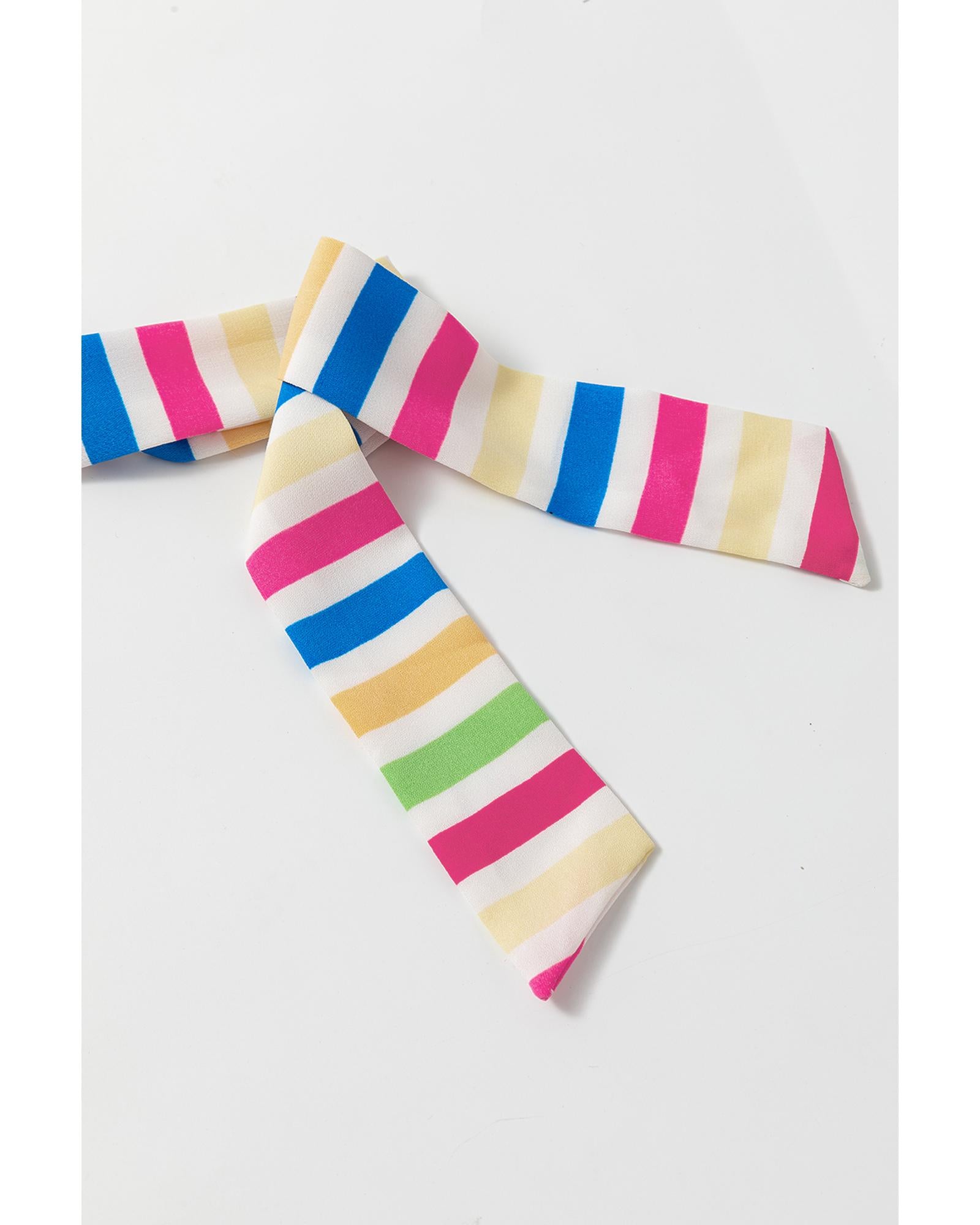 Rose Red Striped Trim Self-tie Straps Floral Maxi Dress - XL 5