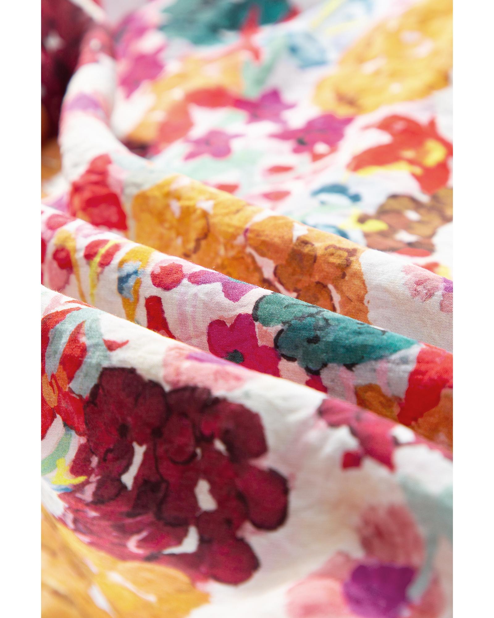 Purple Floral Print Split Neck Flutter Sleeve Dress - XL 8