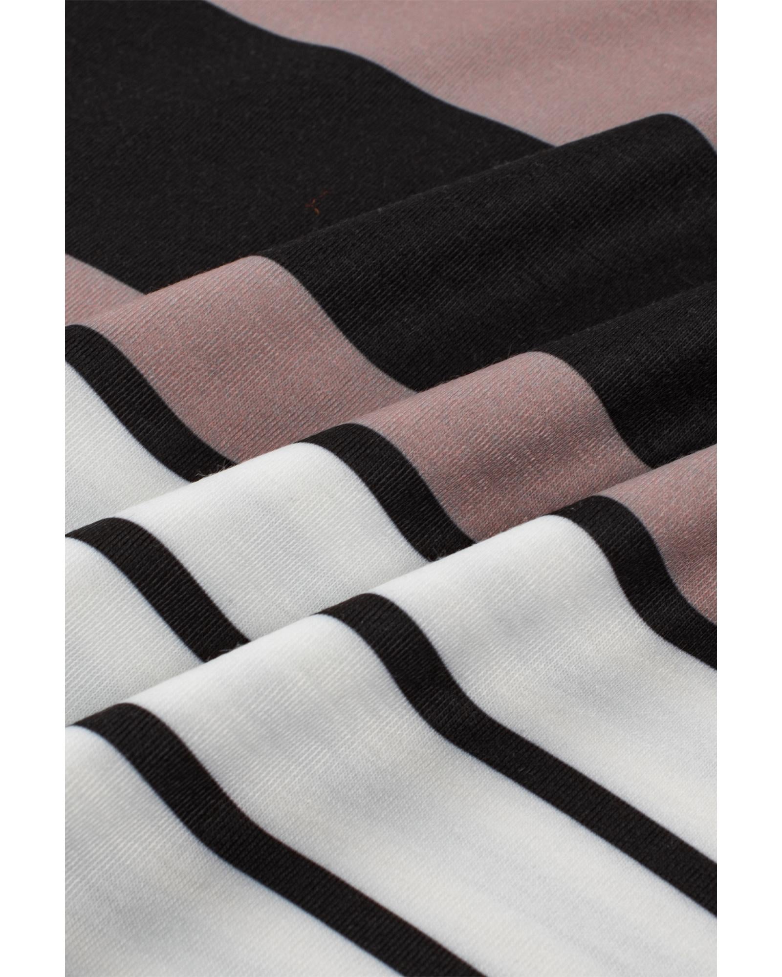 Multicolour Mixed Stripes Spaghetti Straps V Neck Maxi Dress - S 7