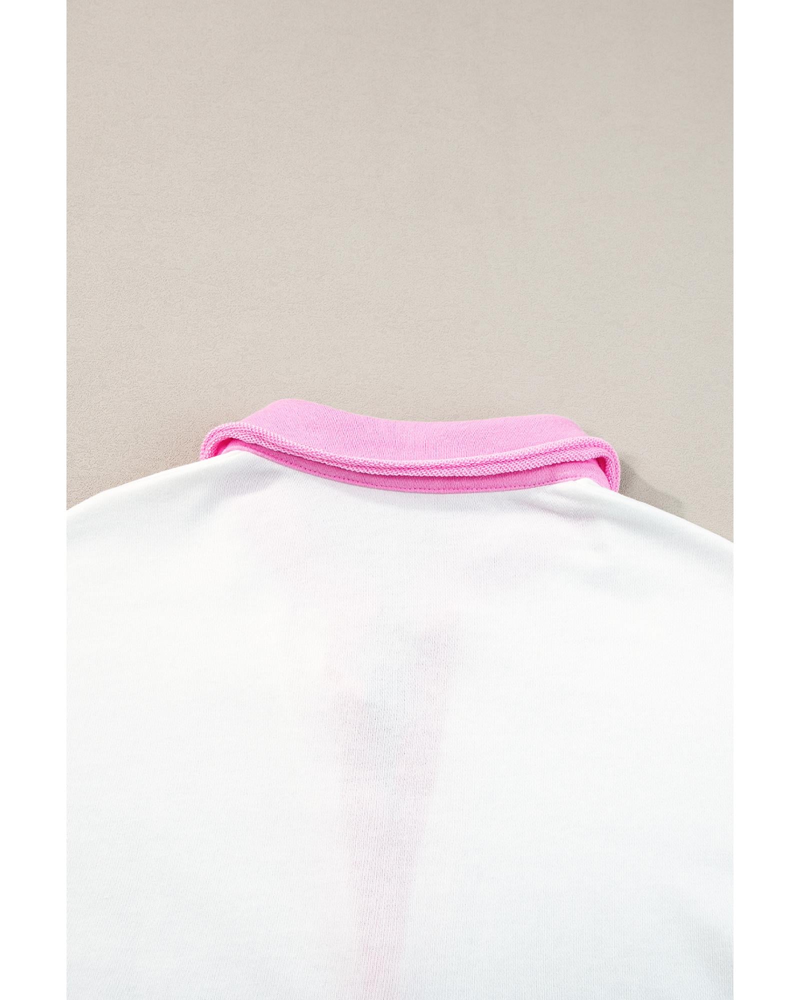White Stripe Colorblock Patchwork Short Sleeve T Shirt Dress - L 6