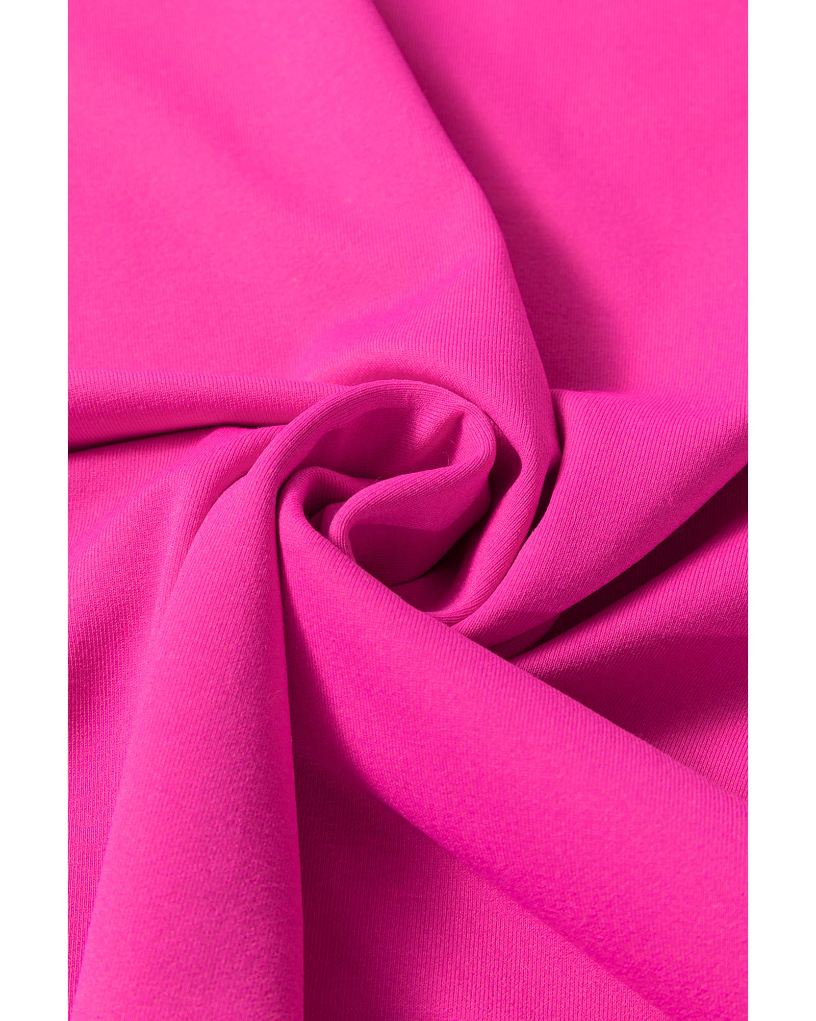 Rose Red Contrast Trim V Neck T-shirt Dress - M 6