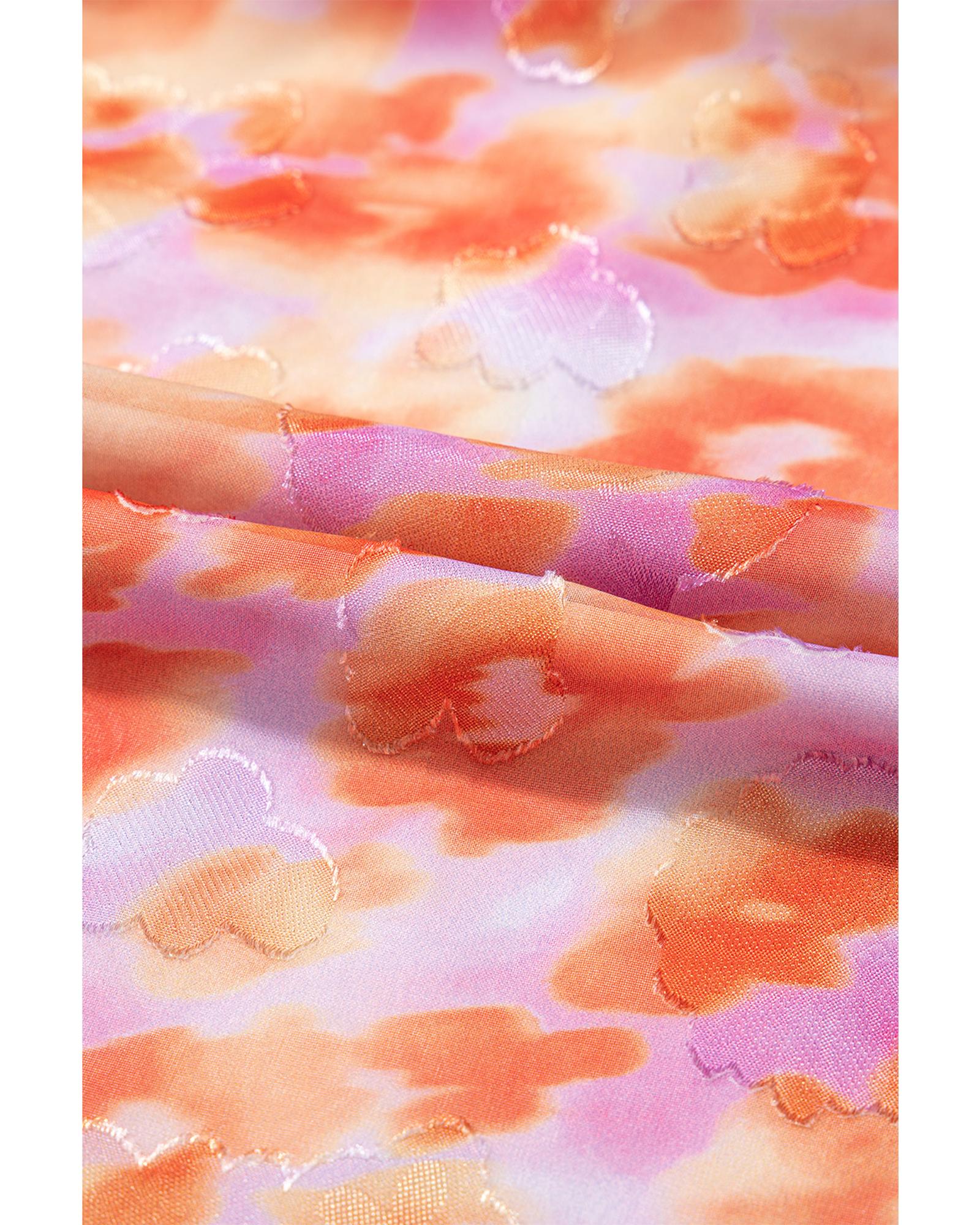 Rose Floral Print Square Neck High Waist Mini Dress - S 8