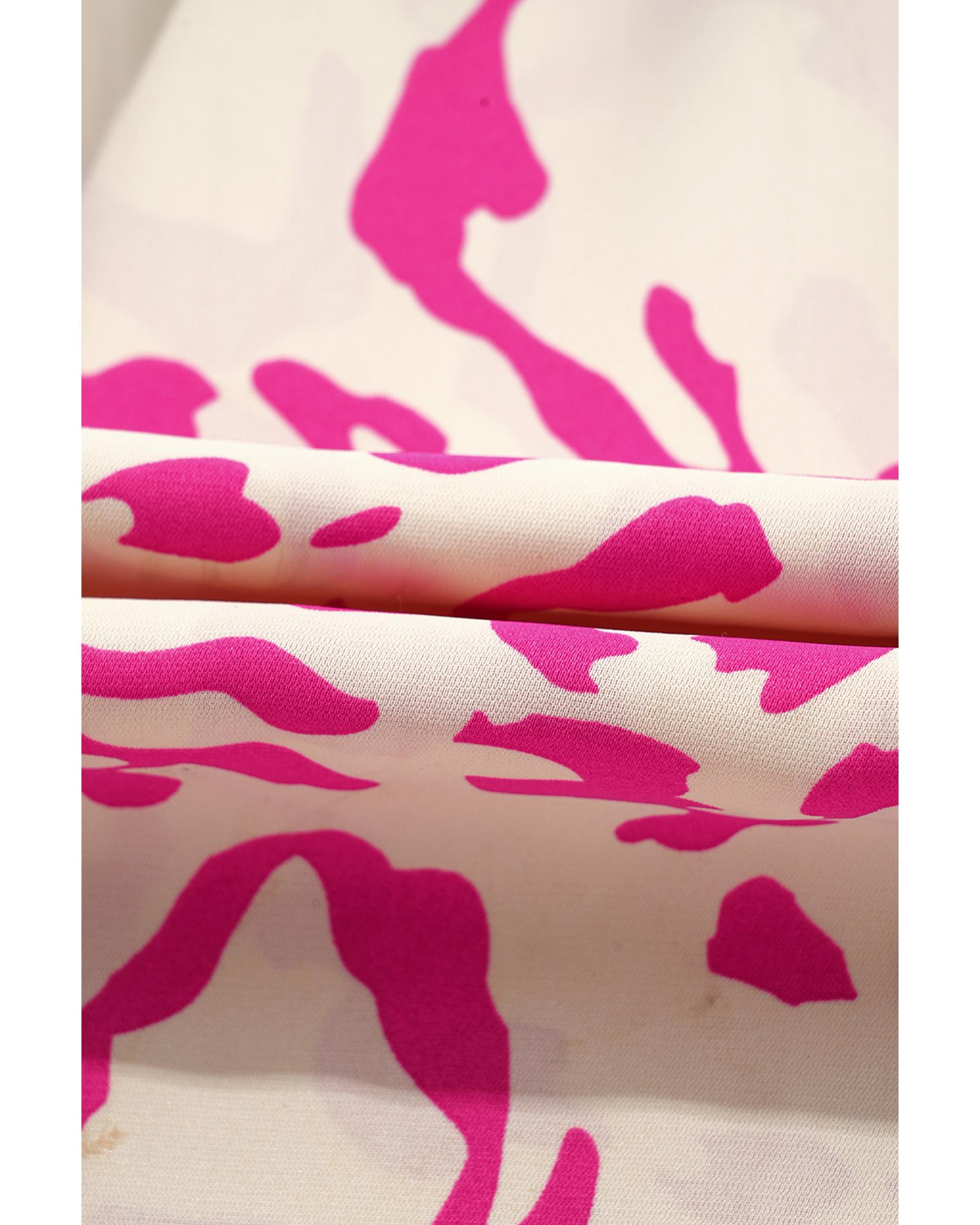 Pink Leopard Print Loose Fit Babydoll Mini Dress - XL 4