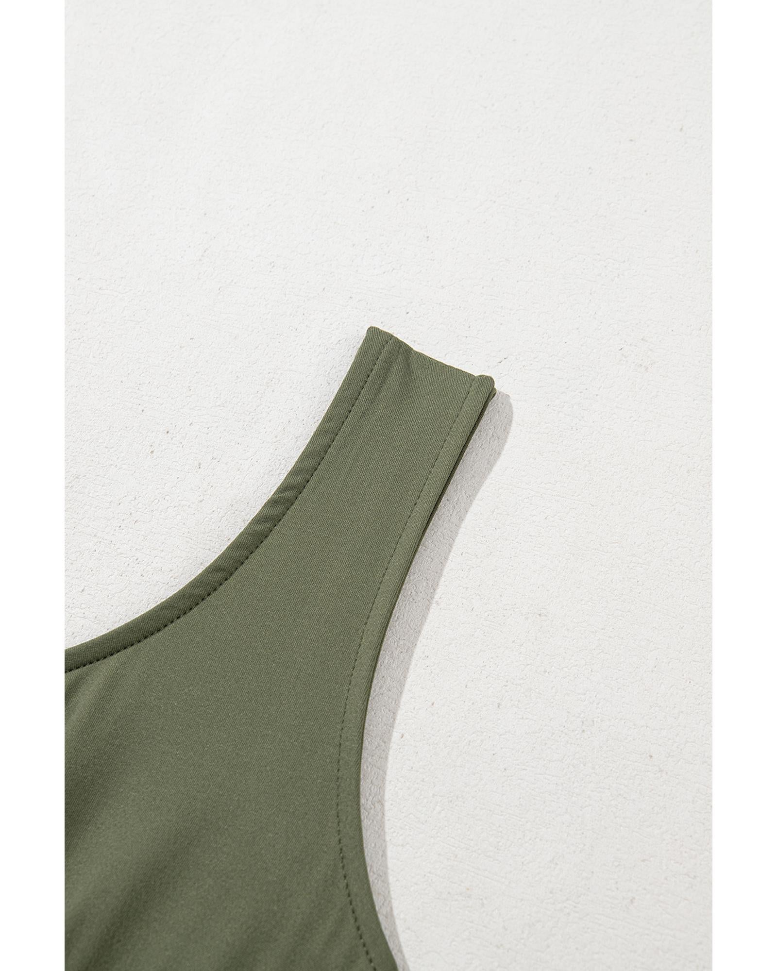Four Leaf Clover Sleeveless Scoop Neck Flared Split Midi Dress - S 6