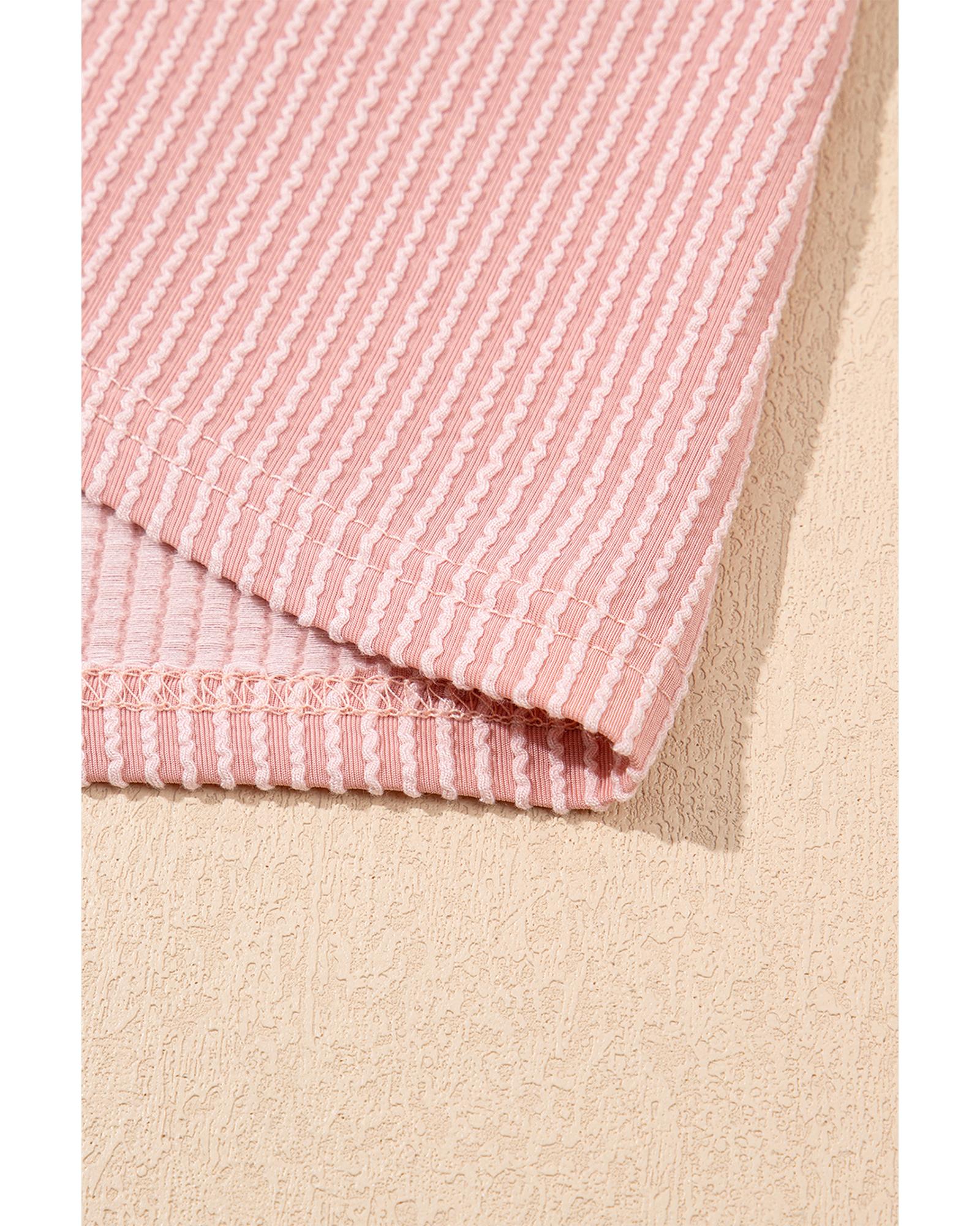 Blossom Corded Knit Crew Neck Puff Sleeve Shift Mini Dress - S 7