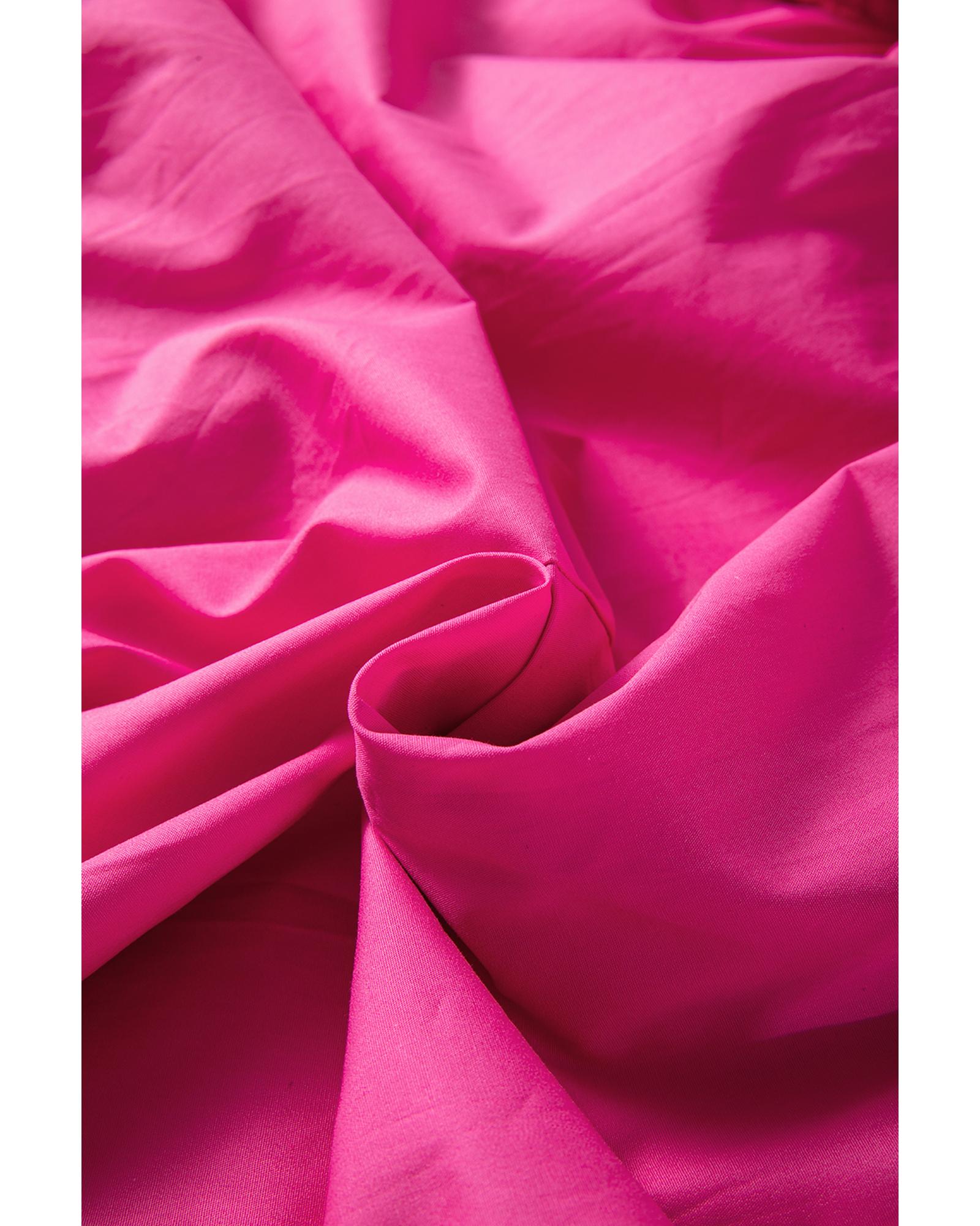 Bright Pink Solid Color Puff Sleeve Tie Front High Waist Mini Dress - M