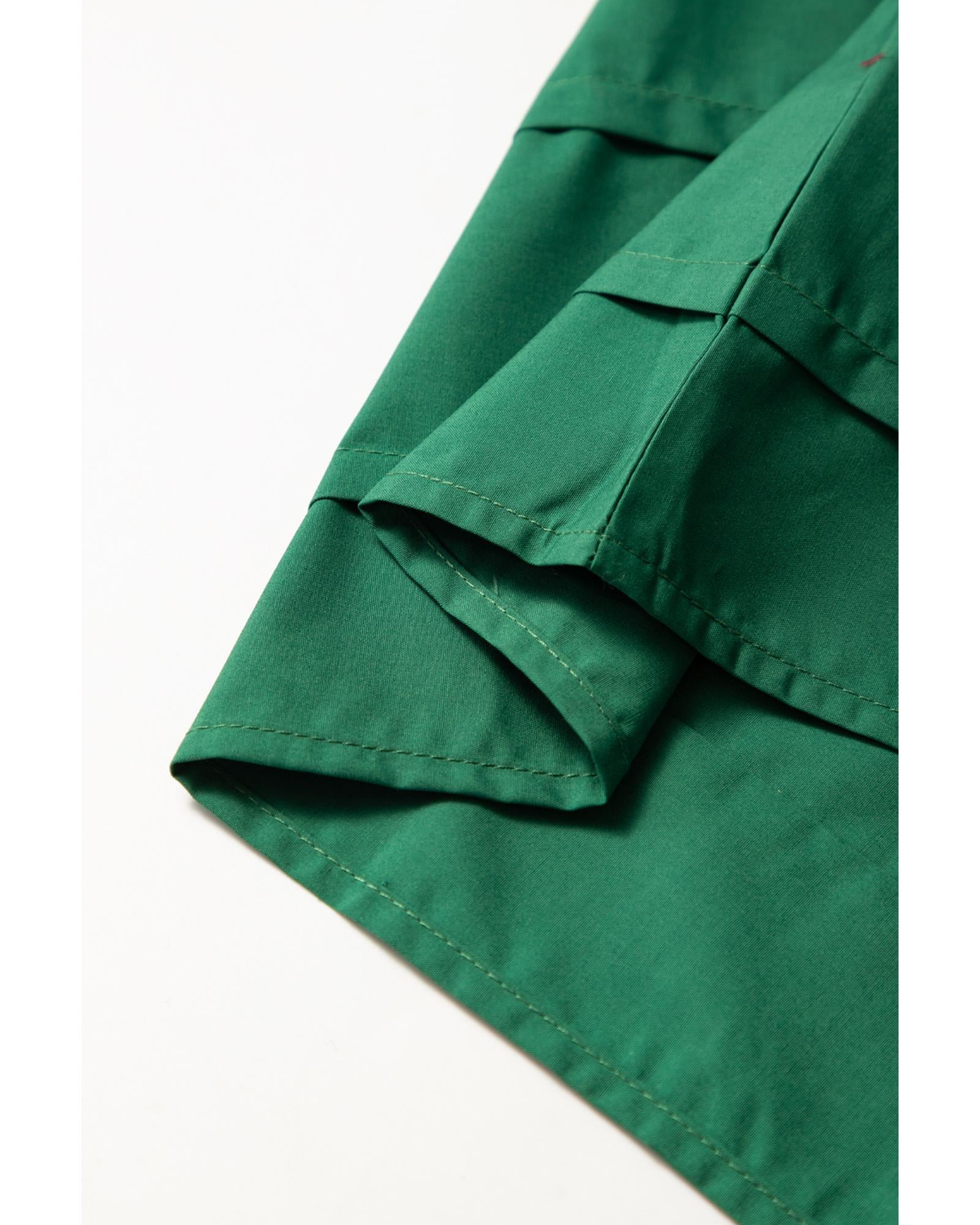 Green Stripe Woven Ruffled Sleeveless Mini Dress - M 8