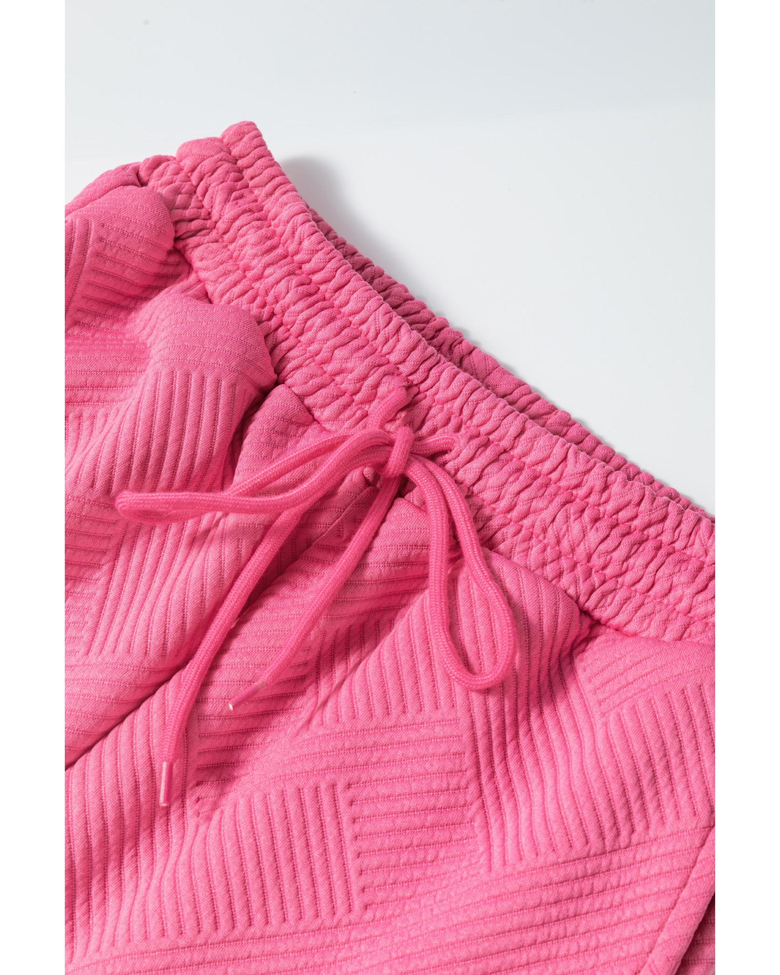 Strawberry Pink Ultra Loose Textured 2pcs Slouchy Outfit - M 8