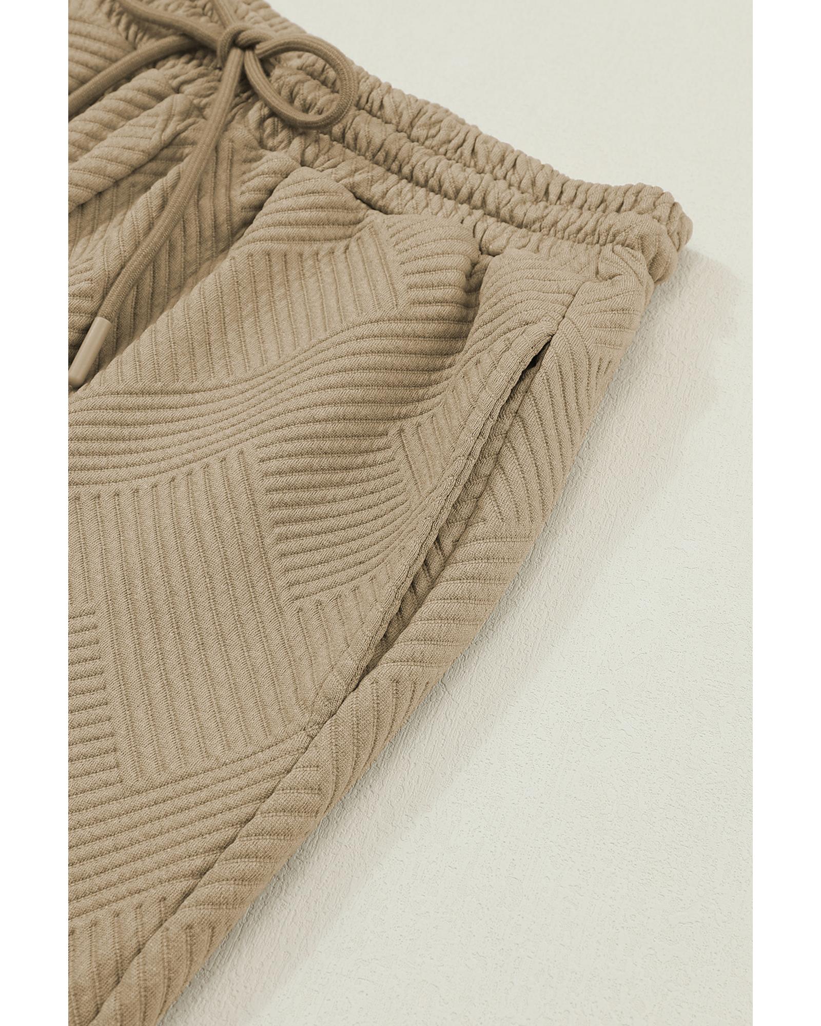 Khaki Ultra Loose Textured 2pcs Slouchy Outfit - S 6