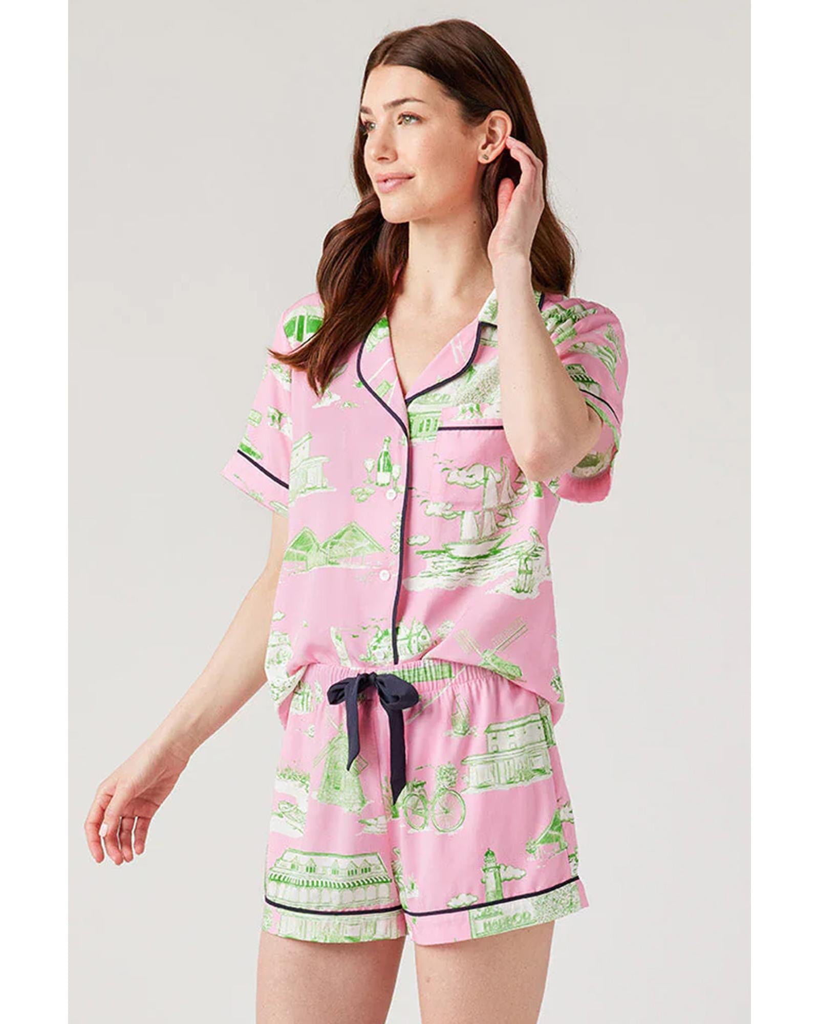 Pink Holiday Resort Short 2pcs Pajama Set - XL 6