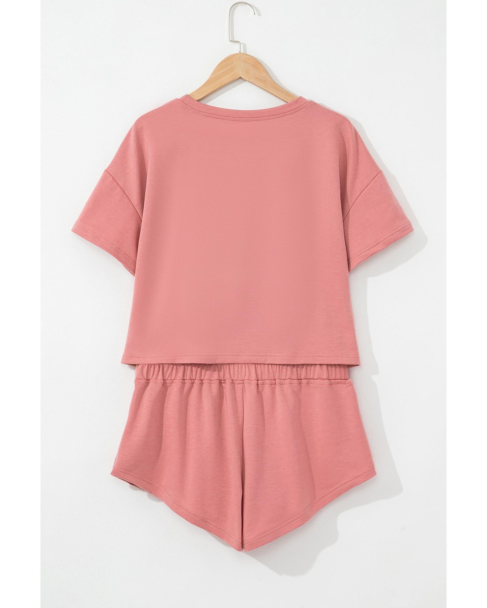 Blossom 2pcs Cropped Tee and Ruffle High Waist Skort Set - S 5