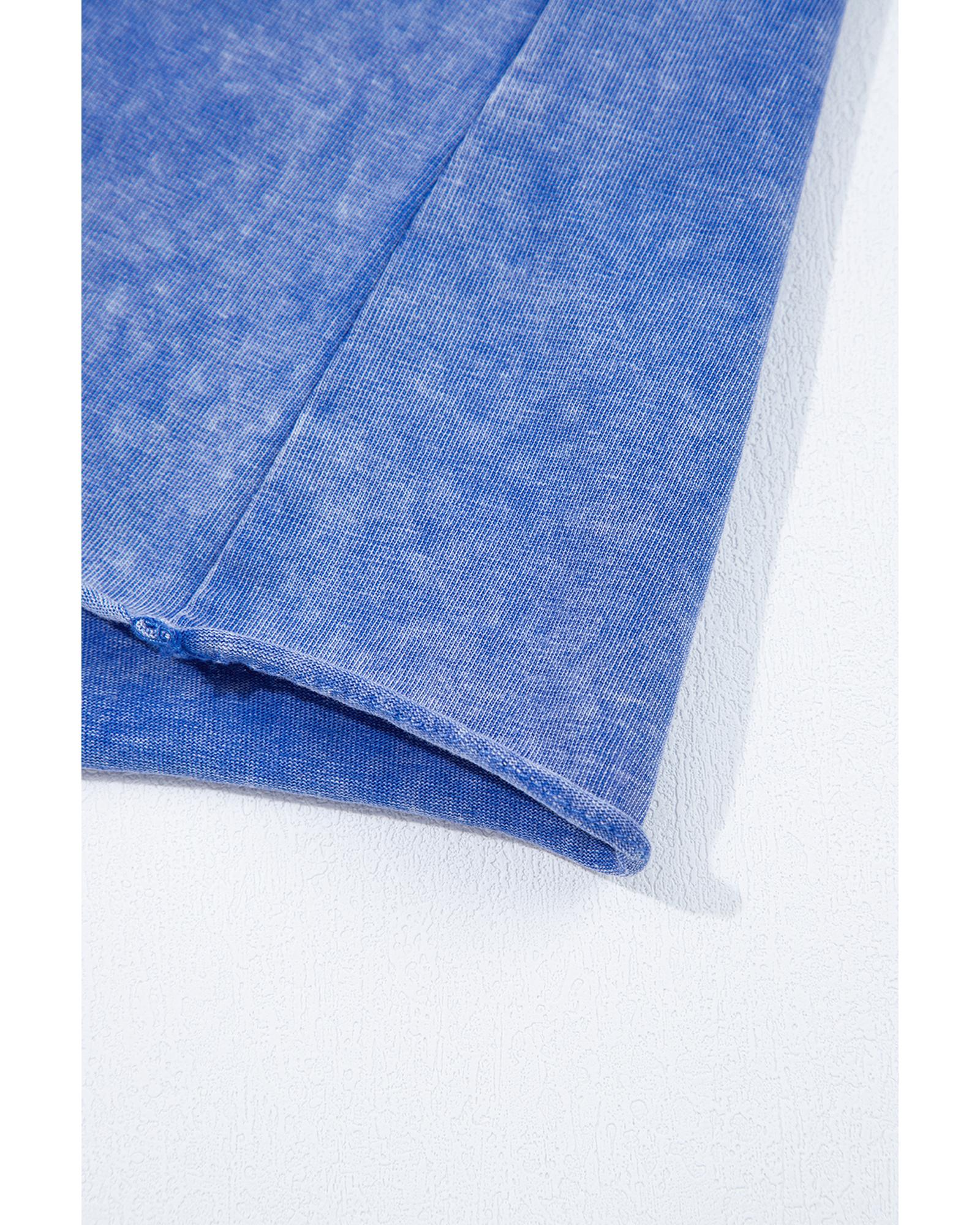 Ashleigh Blue Acid Wash Star Patched Rolled Trim Pants Set - L 8