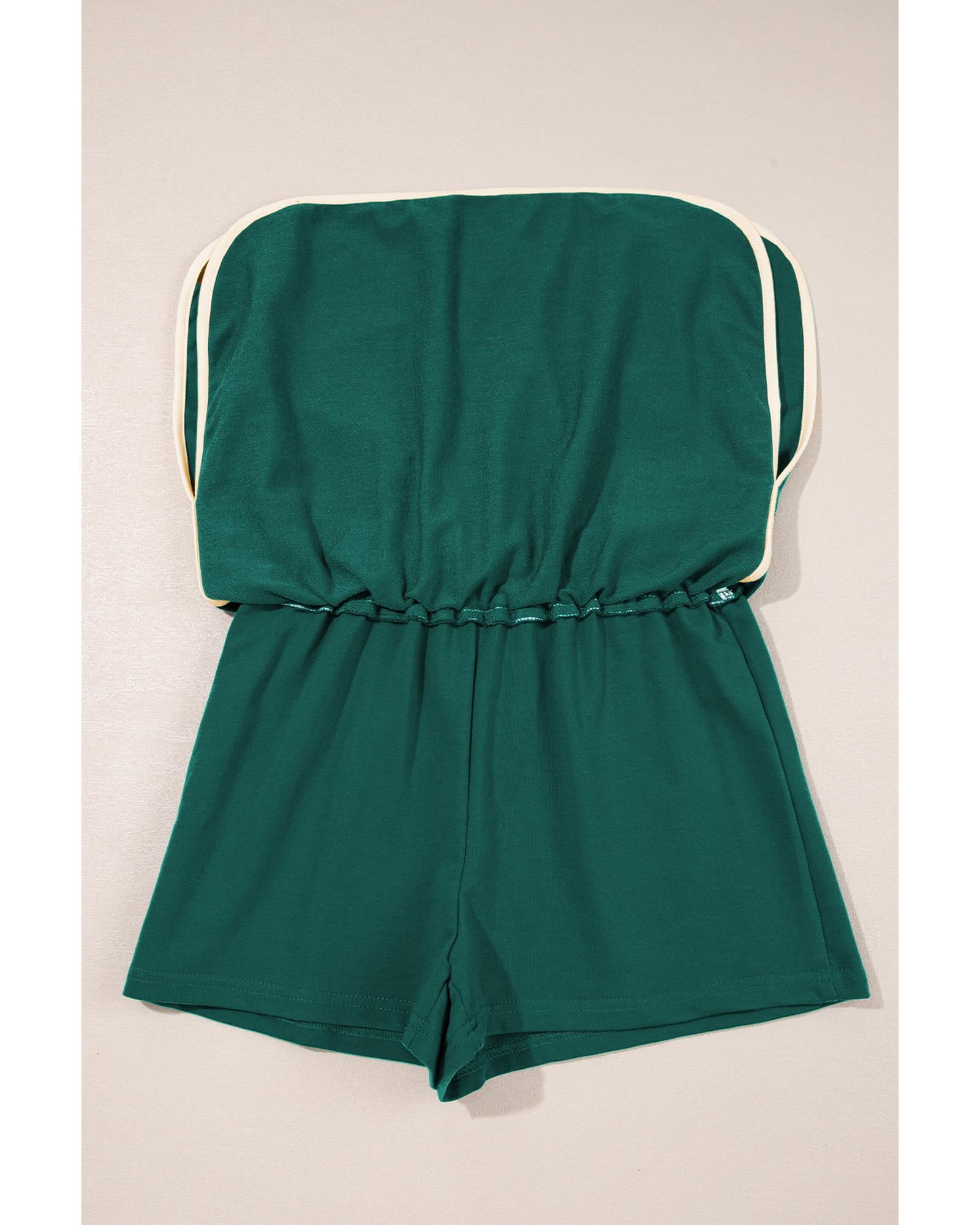 Evergreen Colorblock Edge Drop Shoulder T Shirt and Skirt 2Pcs Set - L 6