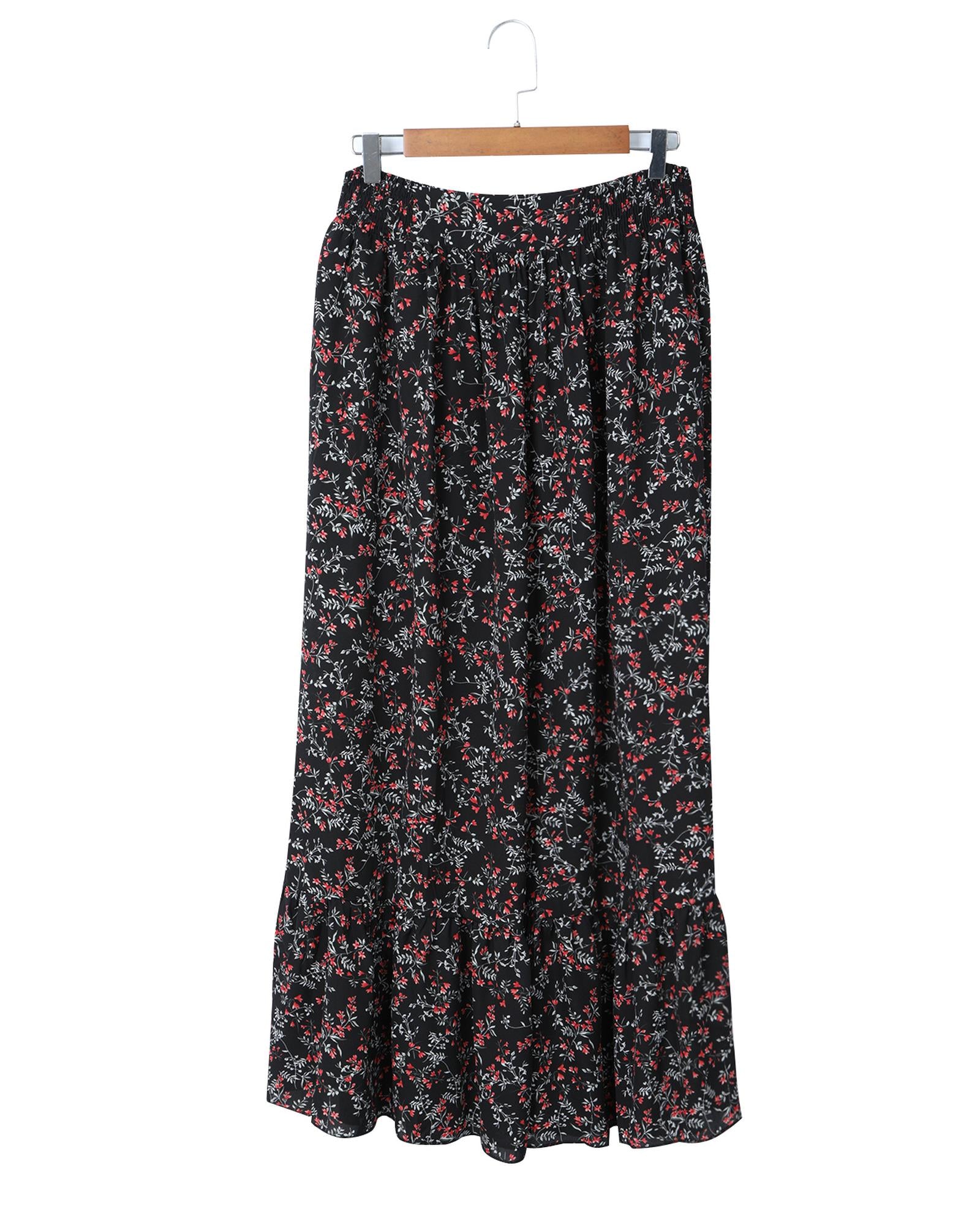 Azura Exchange Floral Ruffled Crop Top and Maxi Skirt Set - M 8