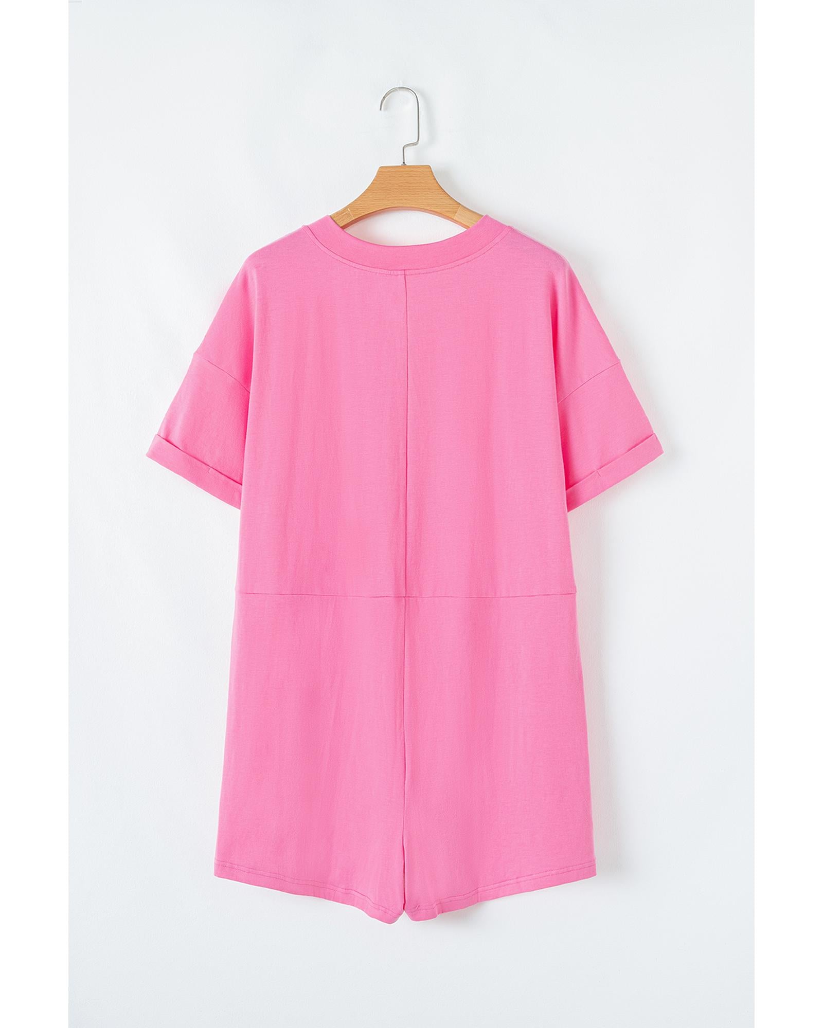 Bonbon Loose Half Sleeve V Neck Knit Romper - XL 5