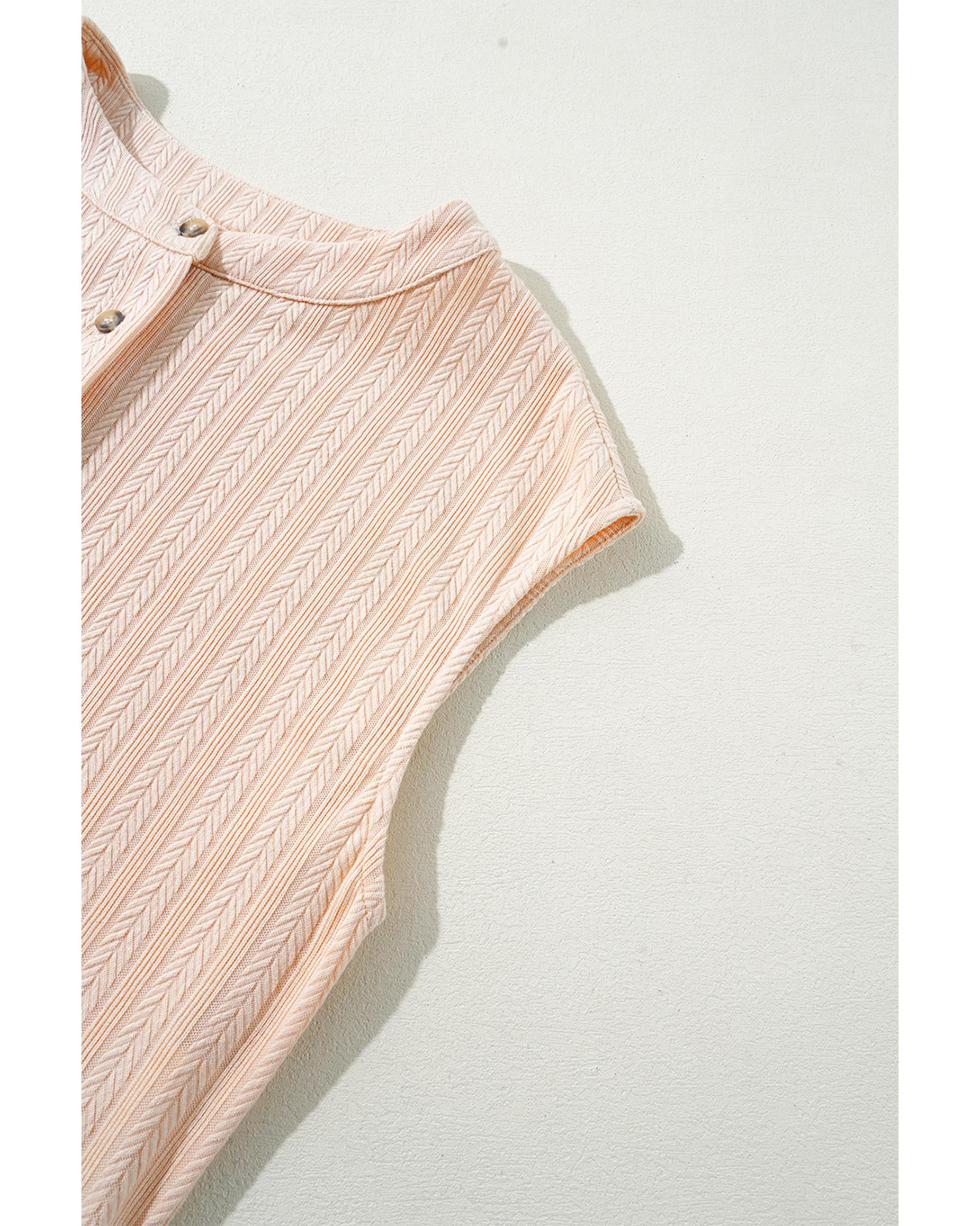 Smoke Gray Textured Buttoned Wide Leg Sleeveless Jumpsuit - S 5