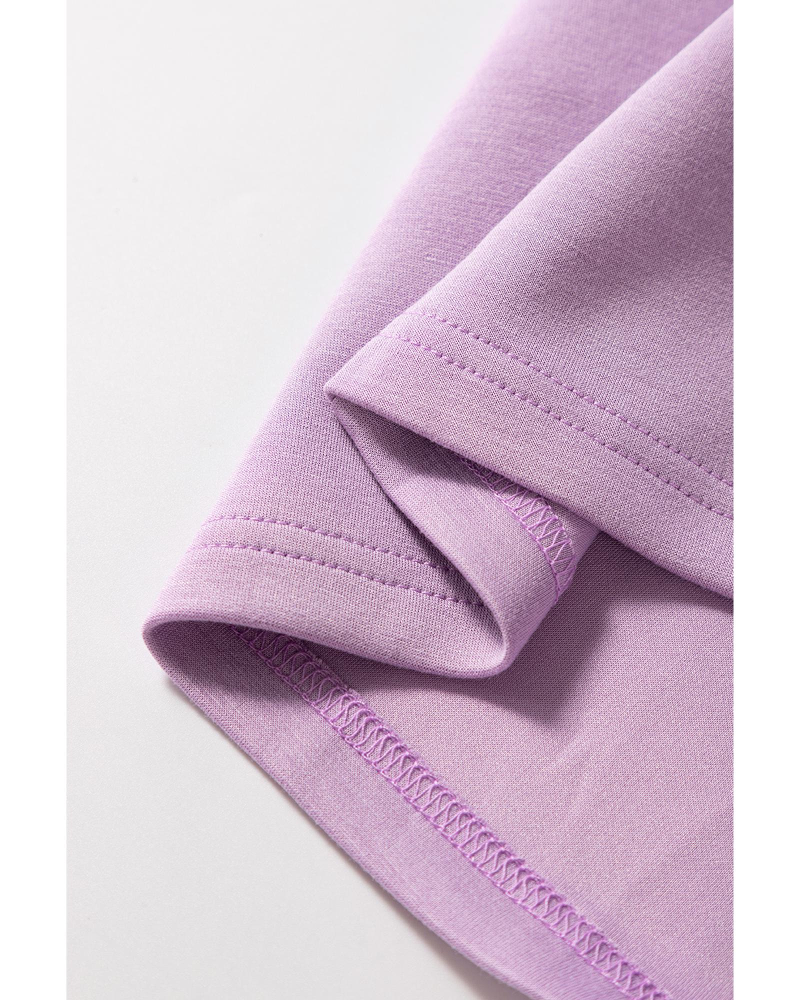 Orchid Bouquet Short Sleeve Zipper Collared Elastic High Waist Romper - XL 3