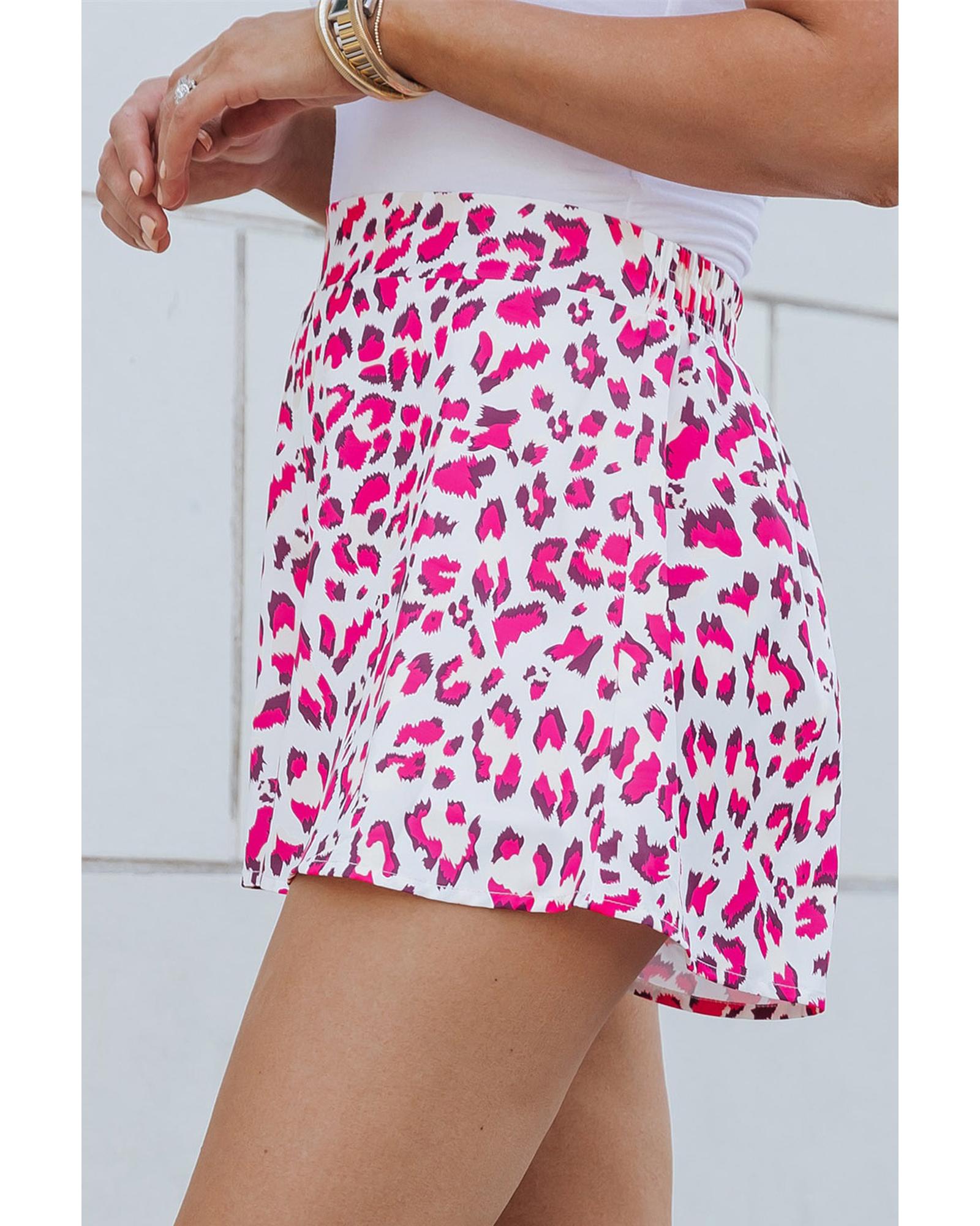 Azura Exchange Leopard Print Flutter Shorts - S 5