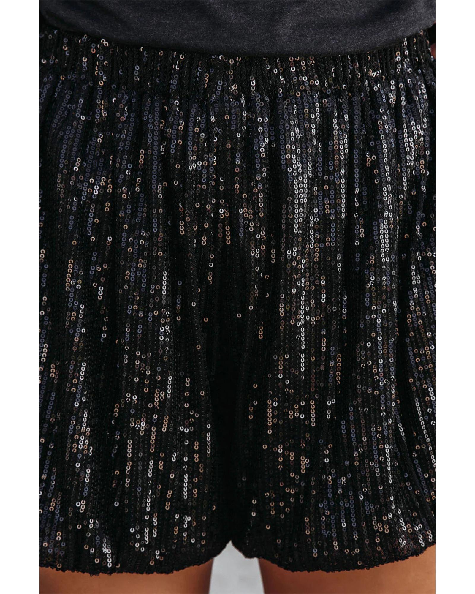 Azura Exchange Sequin High Waist Casual Shorts - XL 4