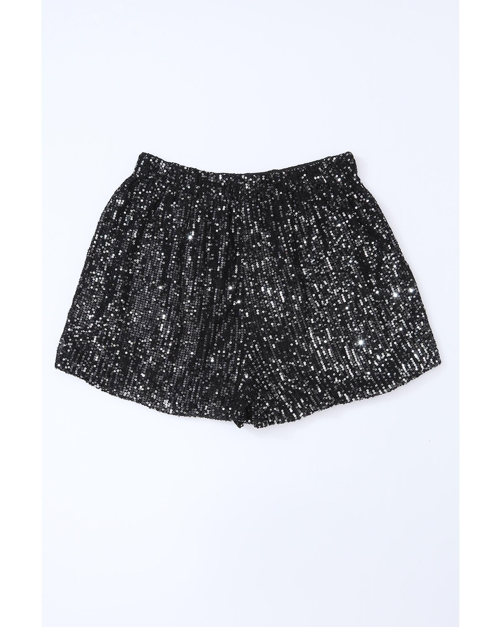 Azura Exchange Sequin High Waist Casual Shorts - XL 5