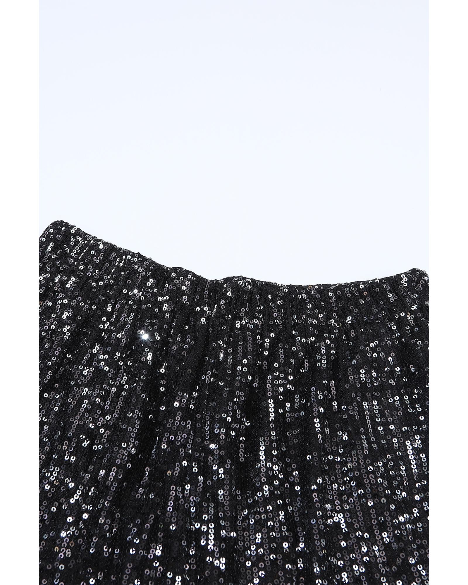 Azura Exchange Sequin High Waist Casual Shorts - XL 6