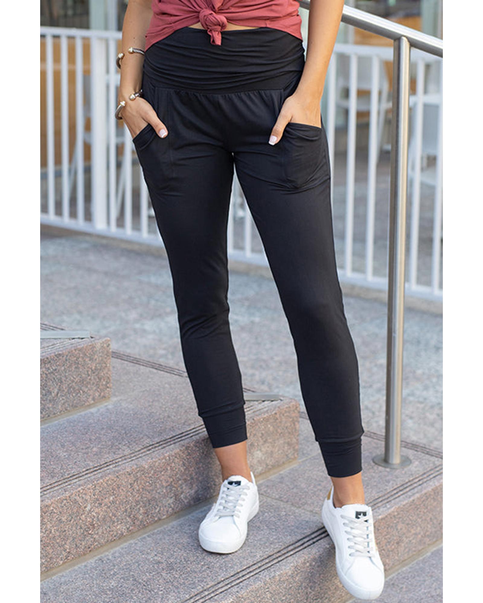 Azura Exchange Pleated Pocket Leggings - XL 6
