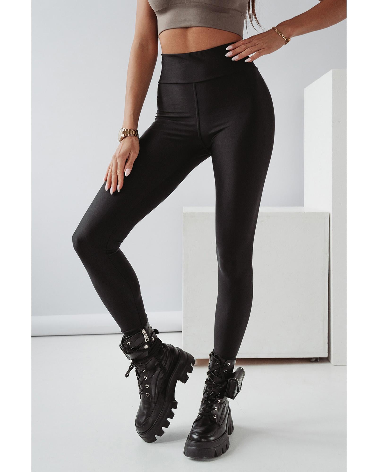 Azura Exchange Tummy Control High Waist Leggings - S 8