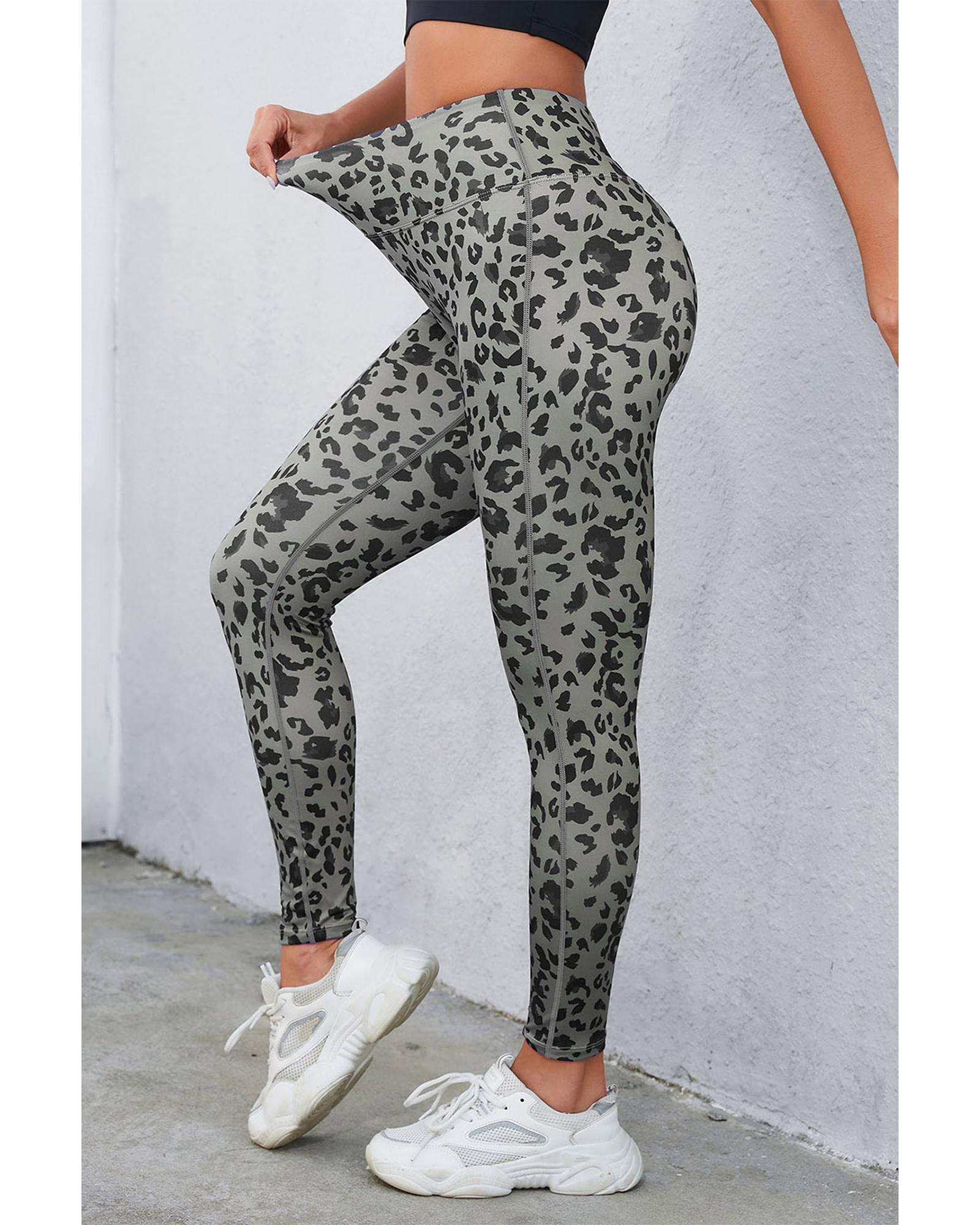 Azura Exchange Leopard Print Active Leggings - L