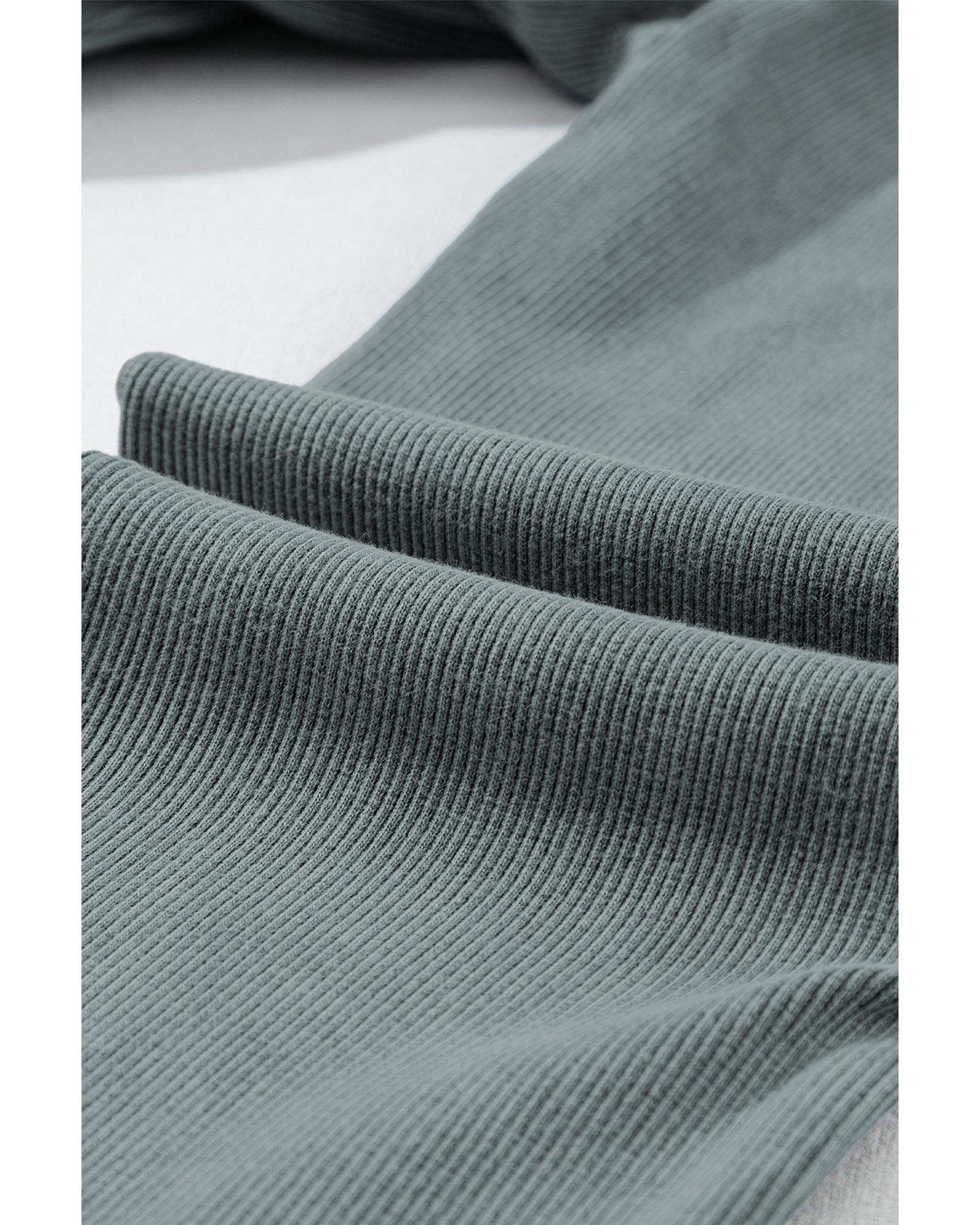 Dark Grey Vintage Wash Ribbed Leggings - L 6