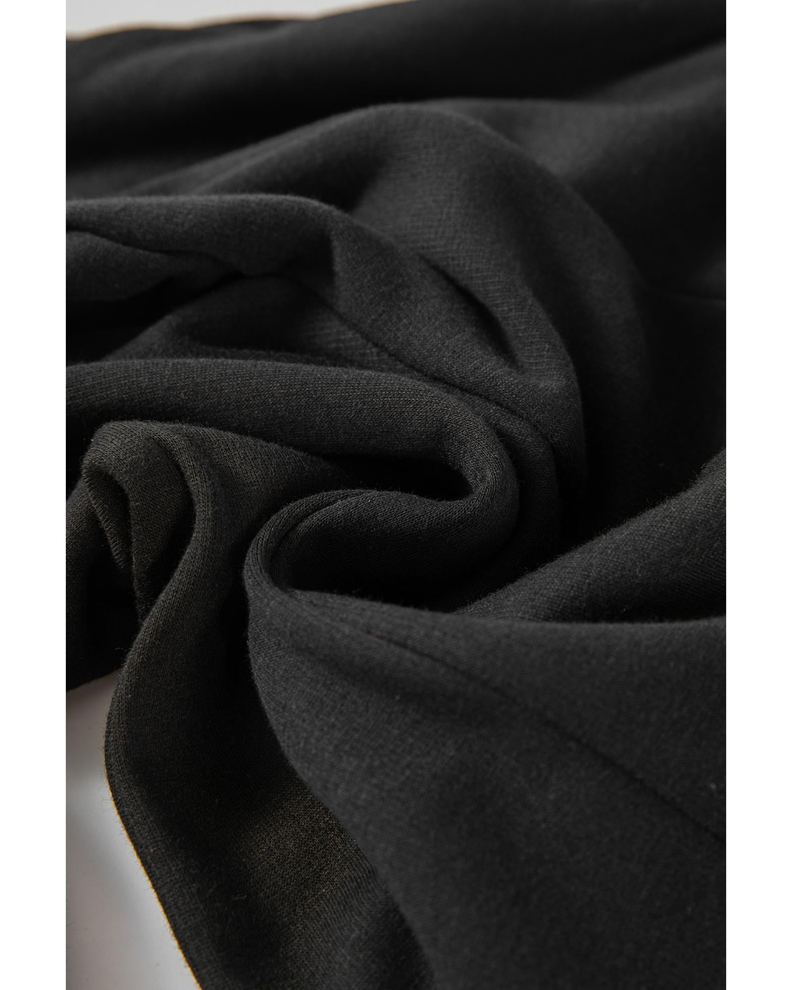 Black Crossed Waist Seamed Leg Thermal Leggings - XL 6