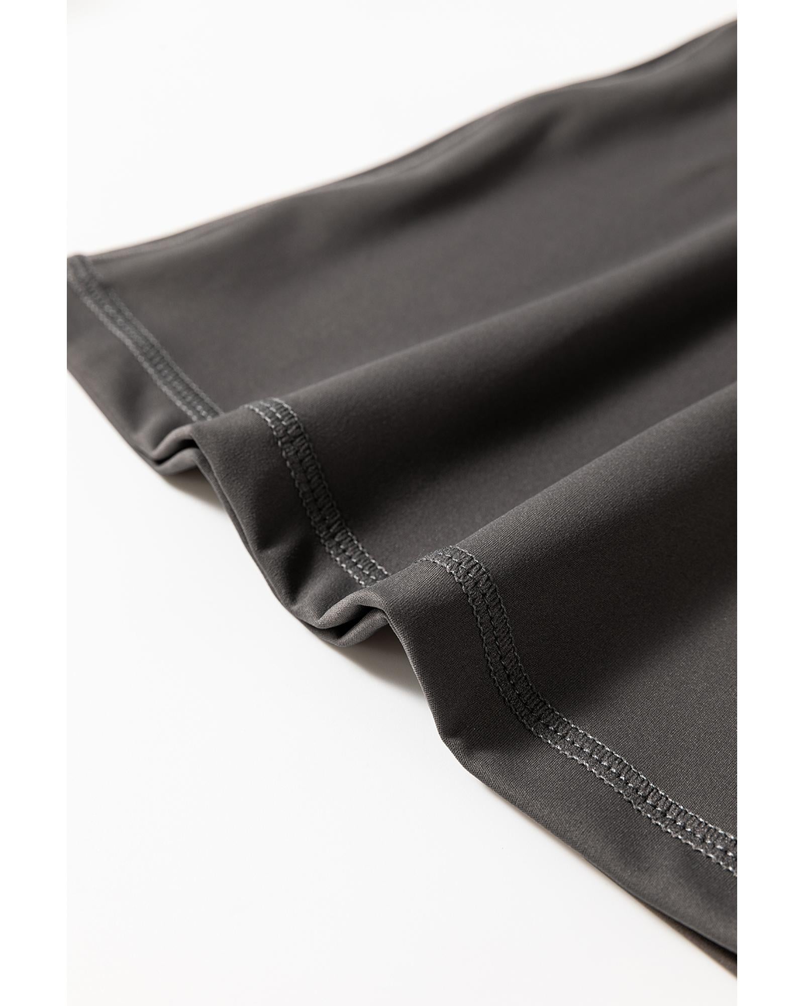 Dark Grey V Shape High Waist Flared Leggings - 2XL 5